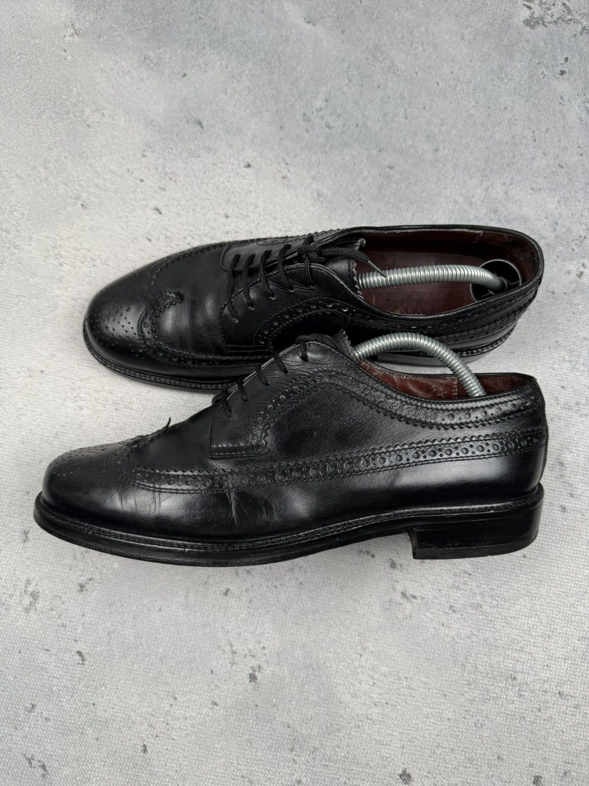 Bally Bally Black Italy Leather Wingtip Brogue Derby Shoes Size 43 Size US 10 / EU 43 - 2 Thumbnail