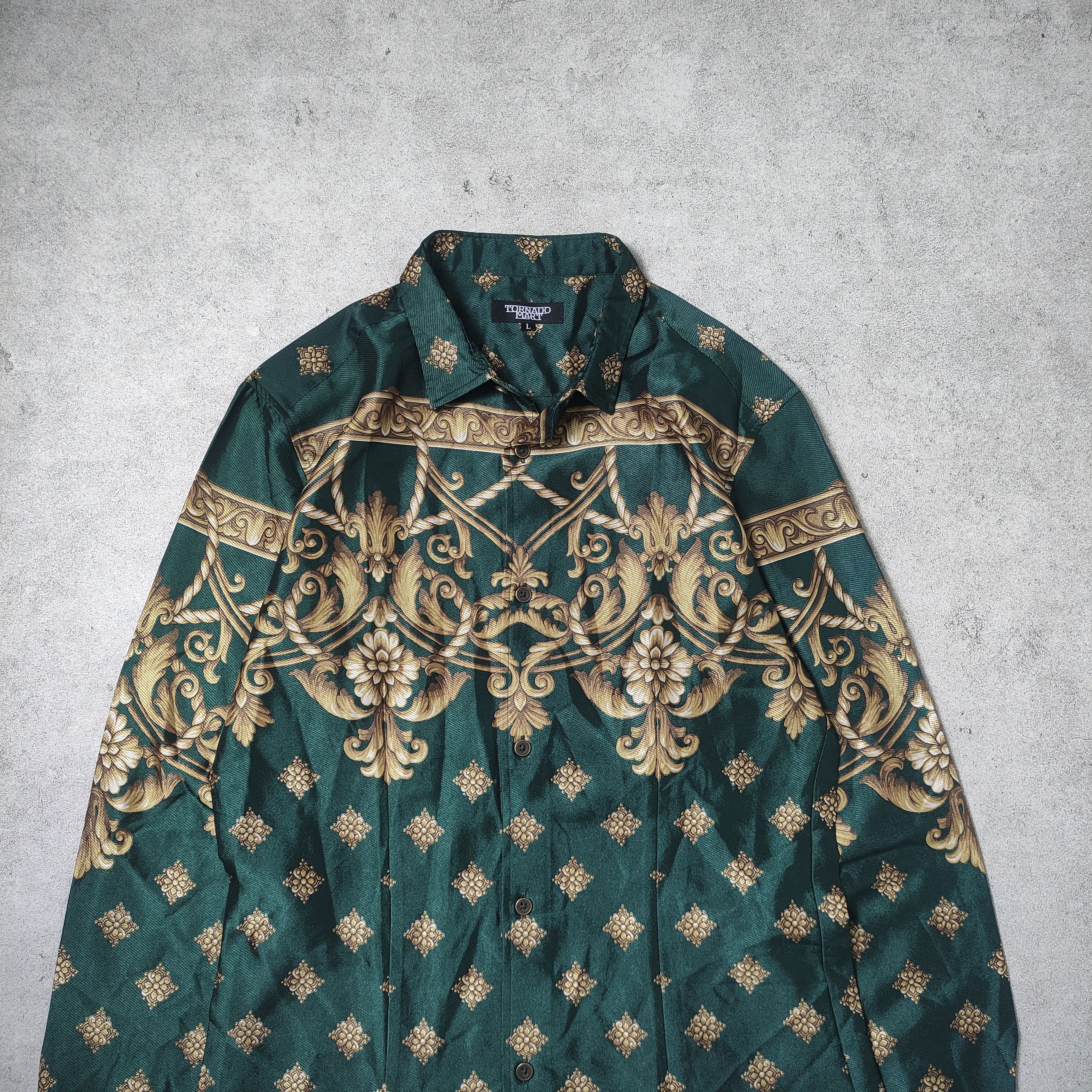 If Six Was Nine × Le Grande Bleu (L.G.B.) × Tornado Mart Tornado Mart Silk Japanese Brand Size US L / EU 52-54 / 3 - 2 Thumbnail