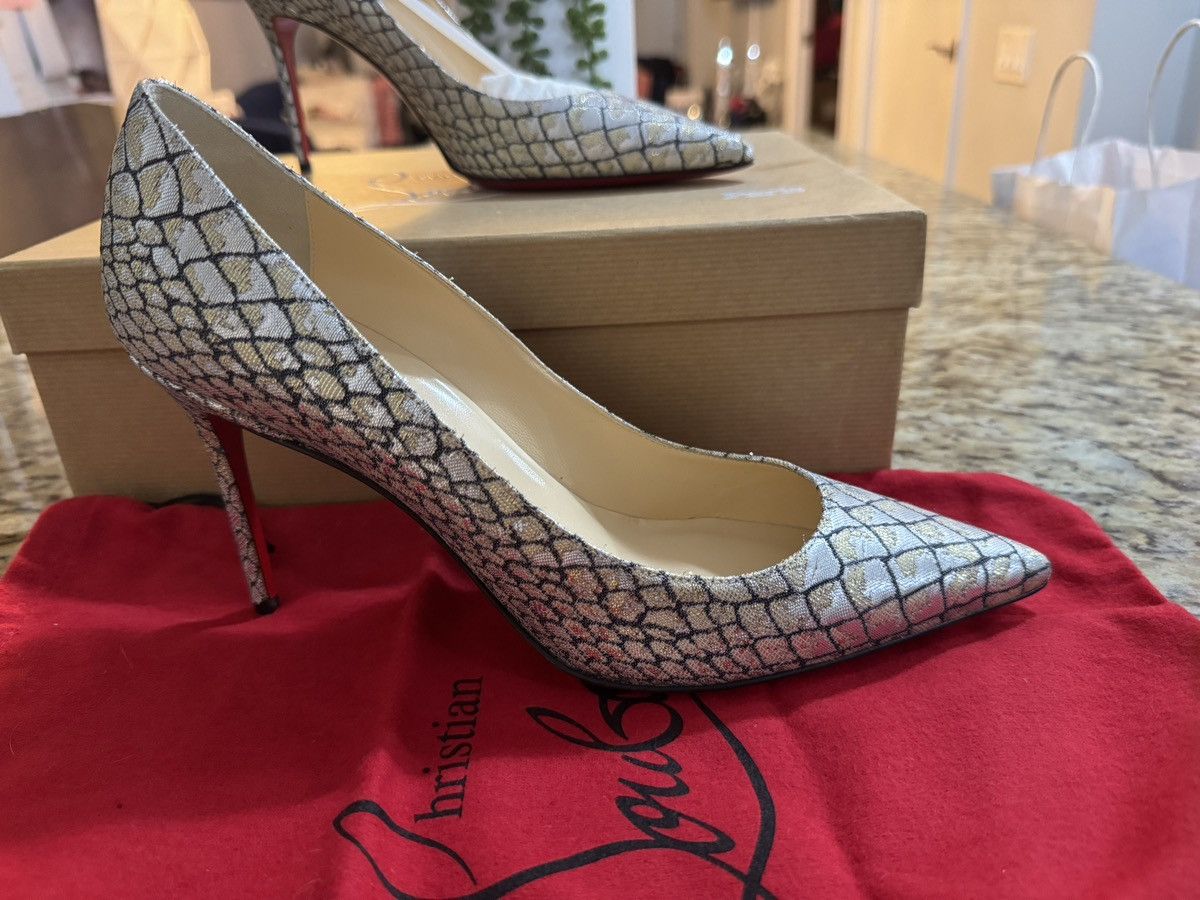 Christian Louboutin Christian Louboutin Decollete 554 85 Lurex Kaa - Size 40 Size US 9 / IT 39 - 9 Thumbnail