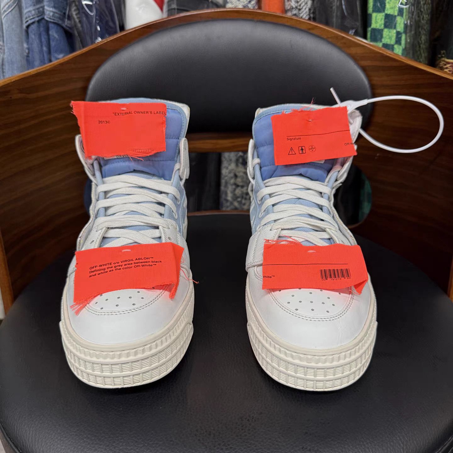 Off-White Off-White Off-Court White & Blue Sneakers K15 Size US 8 / IT 38 - 2 Thumbnail
