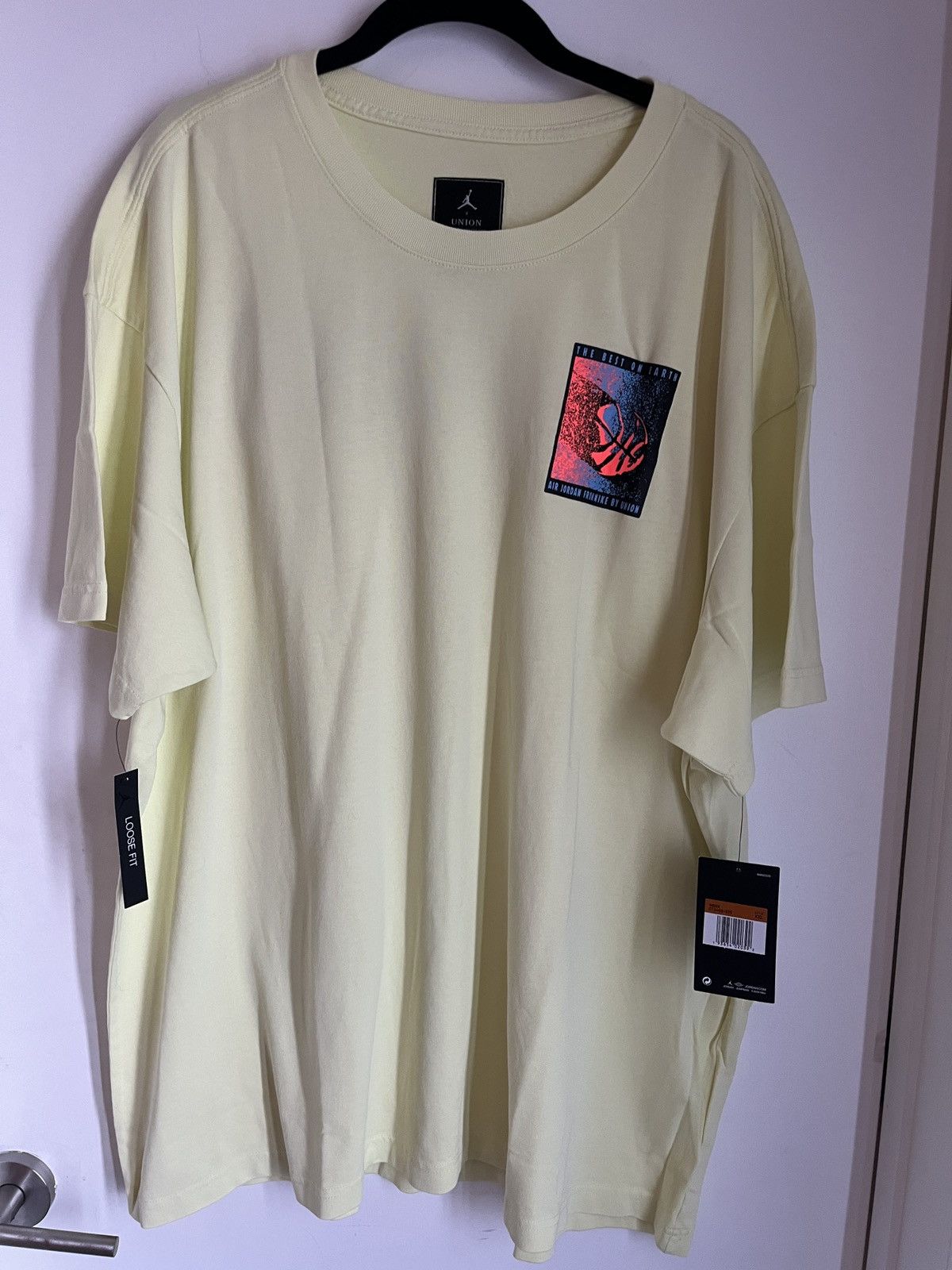 Jordan Brand × Union LA NWT Jordan x Union Yellow Short Sleeve Tee Vtg Style Graphic Size US XXL / EU 58 / 5 - 2 Thumbnail