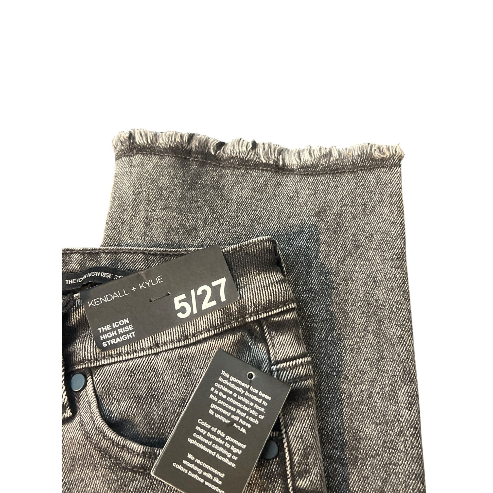 Kendall And Kylie Kendall Kylie Icon High Rise Straight Denim Jeans Black Wash Size 27" / US 4 / IT 40 - 2 Thumbnail