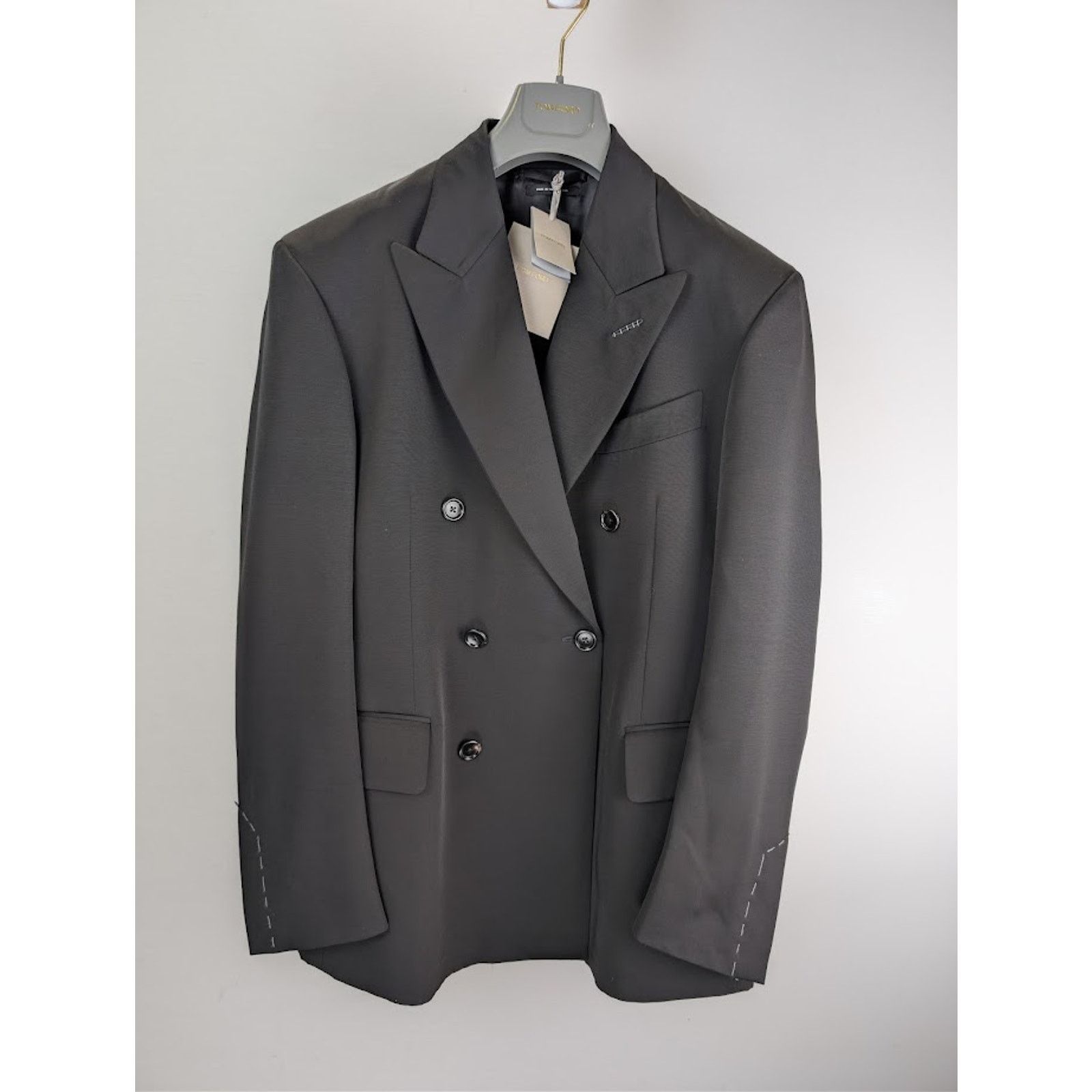 Tom Ford o1rshd1 Double Breasted Jacket in Black Size US L / EU 52-54 / 3 - 2 Thumbnail