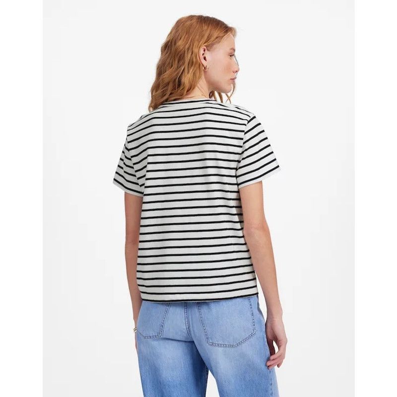 Madewell NWT Madewell The Perfect Crewneck Tee Stripe Size M Size M / US 6-8 / IT 42-44 - 2 Thumbnail