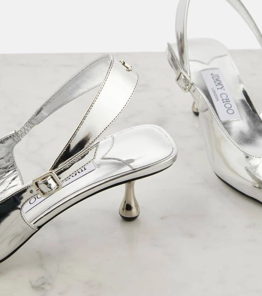 Jimmy Choo o1s22i1n1024 Slingback Décolleté Pumps in Silver Size US 8 / IT 38 - 5 Thumbnail