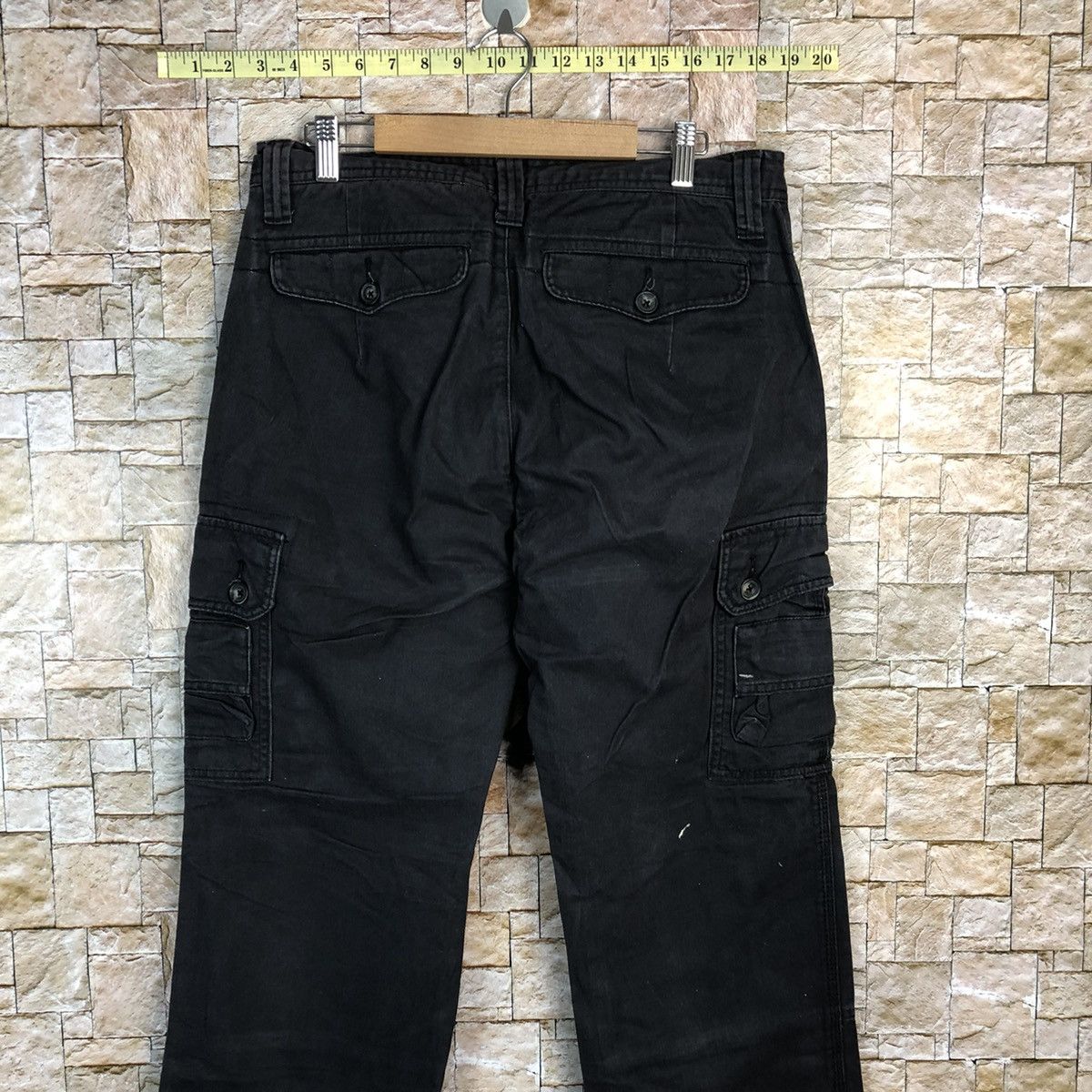 Japanese Brand Top Valu Black Cargo Multipocket Pants #A728 Size US 32 / EU 48 - 16 Thumbnail
