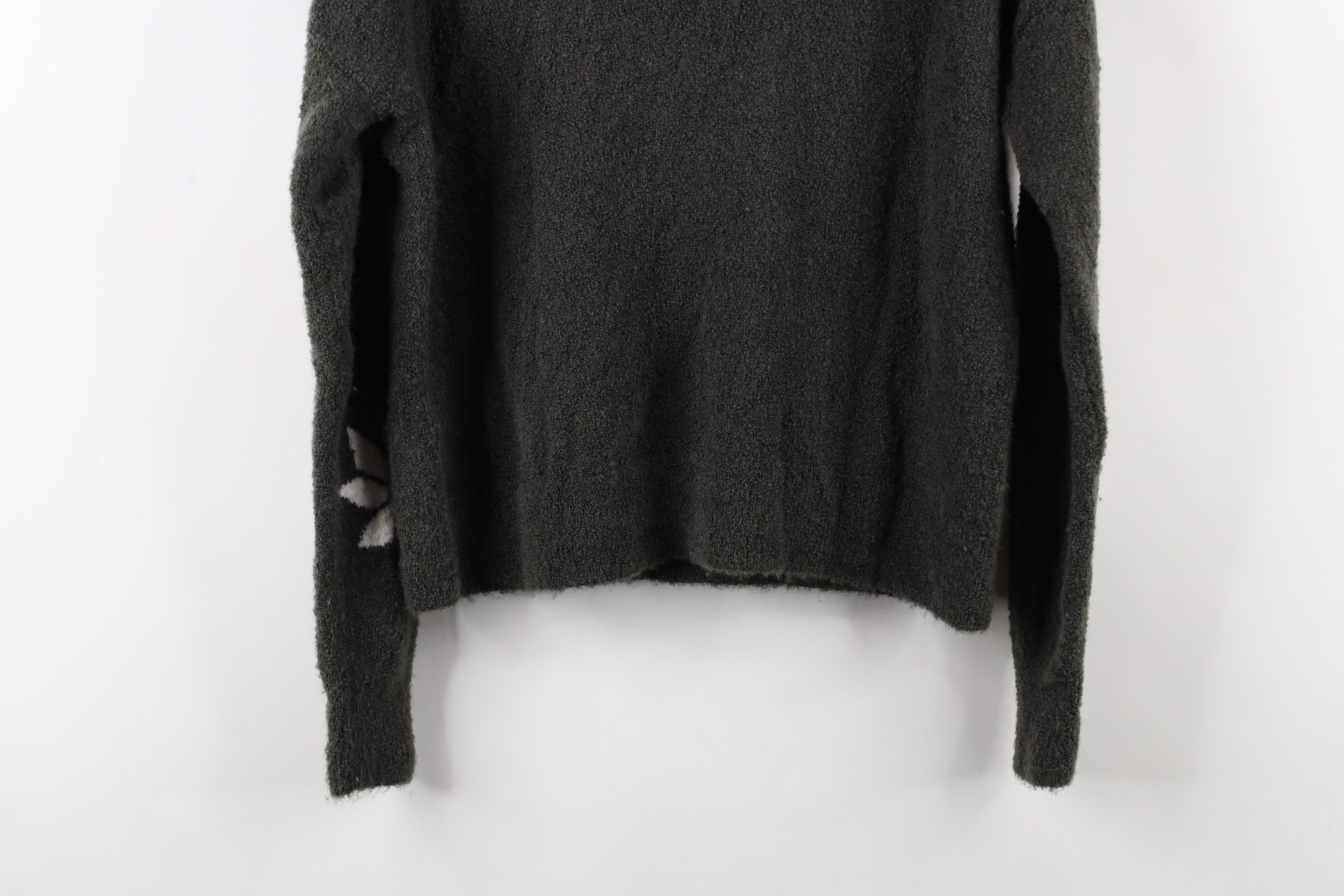 Madewell × Vintage Madewell Flower Intarsia Merino Wool Knit Sweater Green Size S / US 4 / IT 40 - 11 Thumbnail