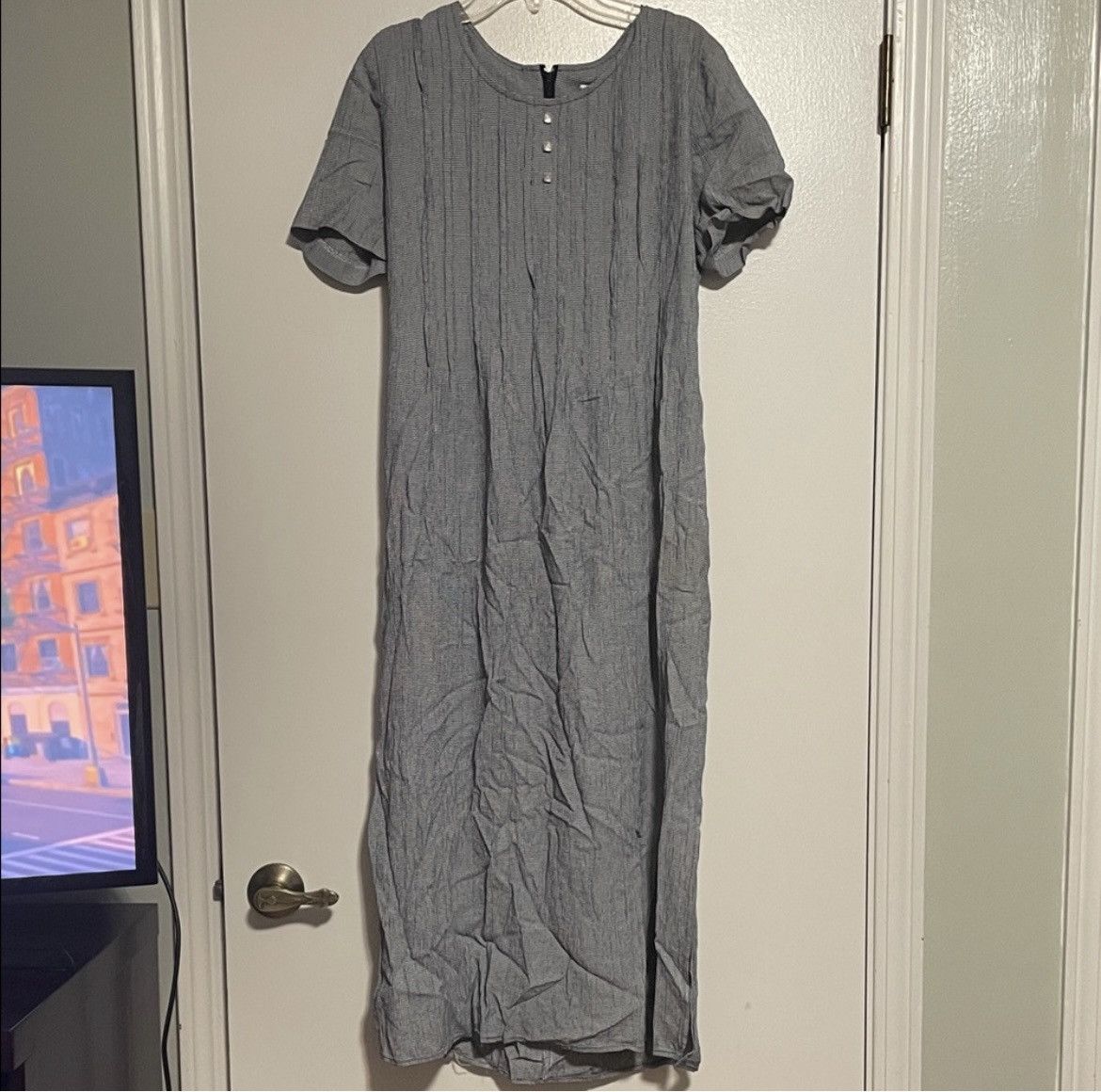 Other Jessica Howard Grey Maxi Shirt Dress Size XL / US 12-14 / IT 48-50 - 1 Thumbnail