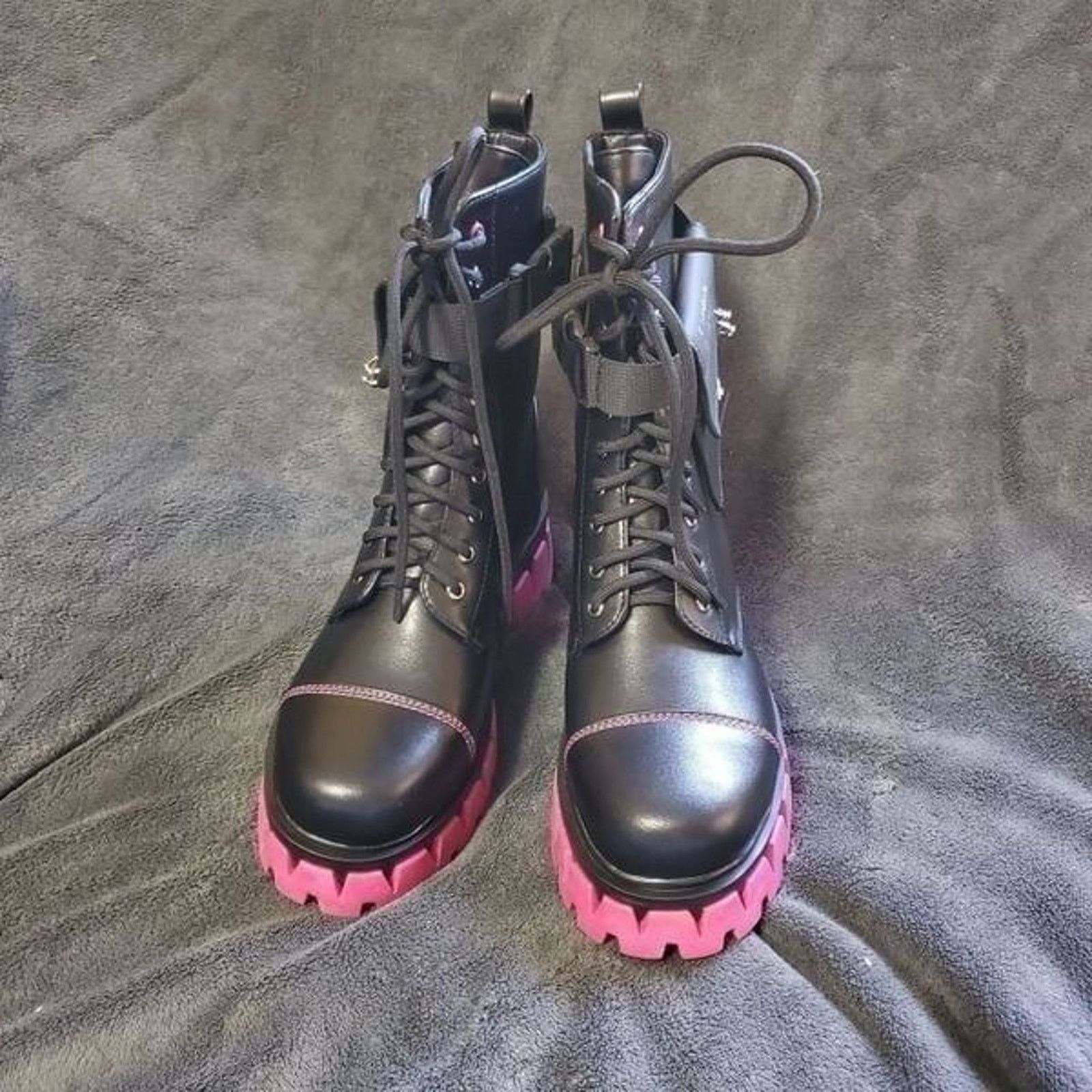 Other Koi Footwear Goth Emo Rave Black Purple Combat Boots Size 7 Size US 7 / IT 37 - 4 Thumbnail