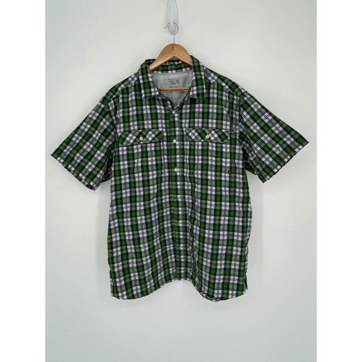 Mountain Hardwear Mountain Hardwear Short Sleeve Green Plaid Button Down Shirt Size US XXL / EU 58 / 5 - 1 Thumbnail