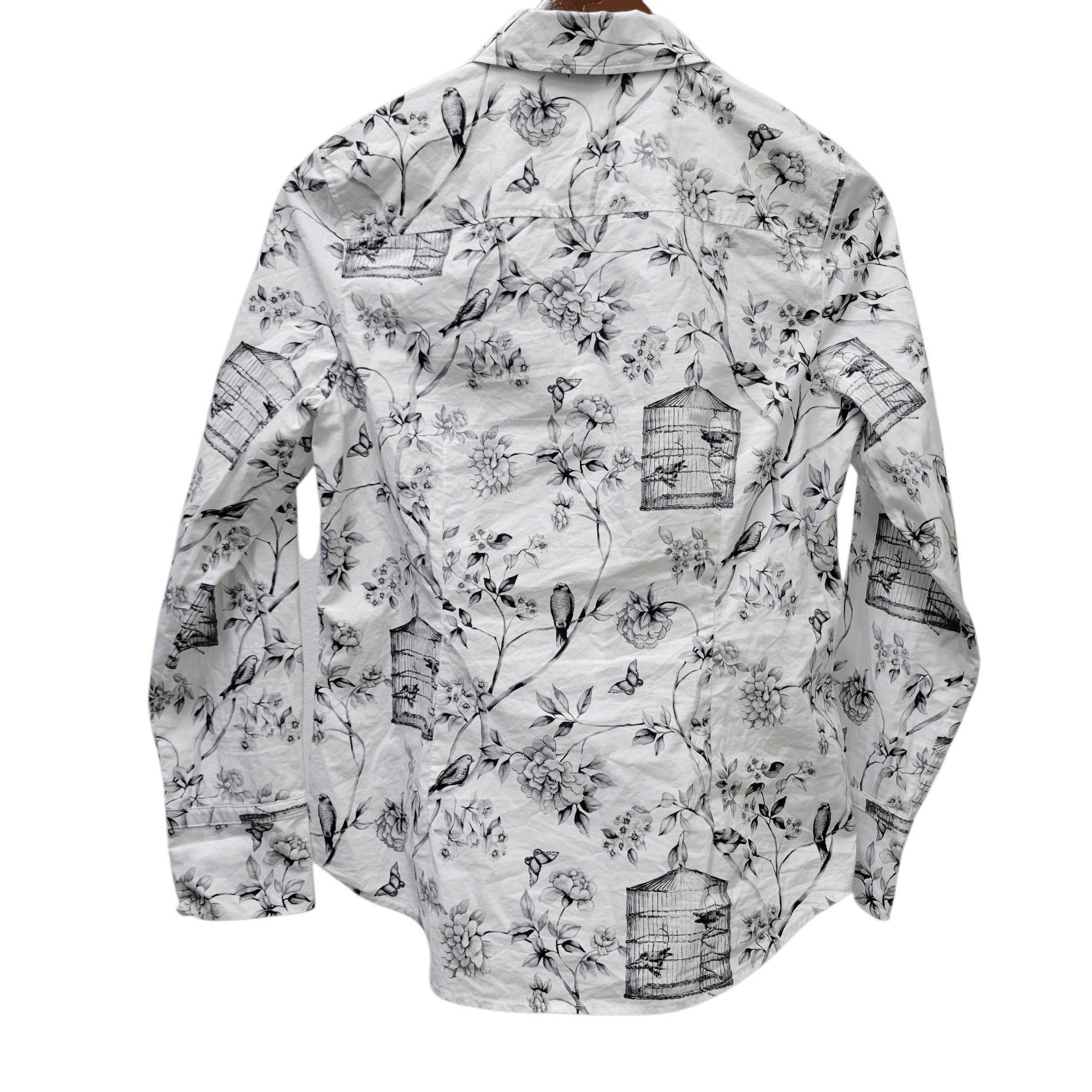 Talbots Talbots Women Floral Bird Birdcage Button Shirt Petite Small Size S / US 4 / IT 40 - 2 Thumbnail
