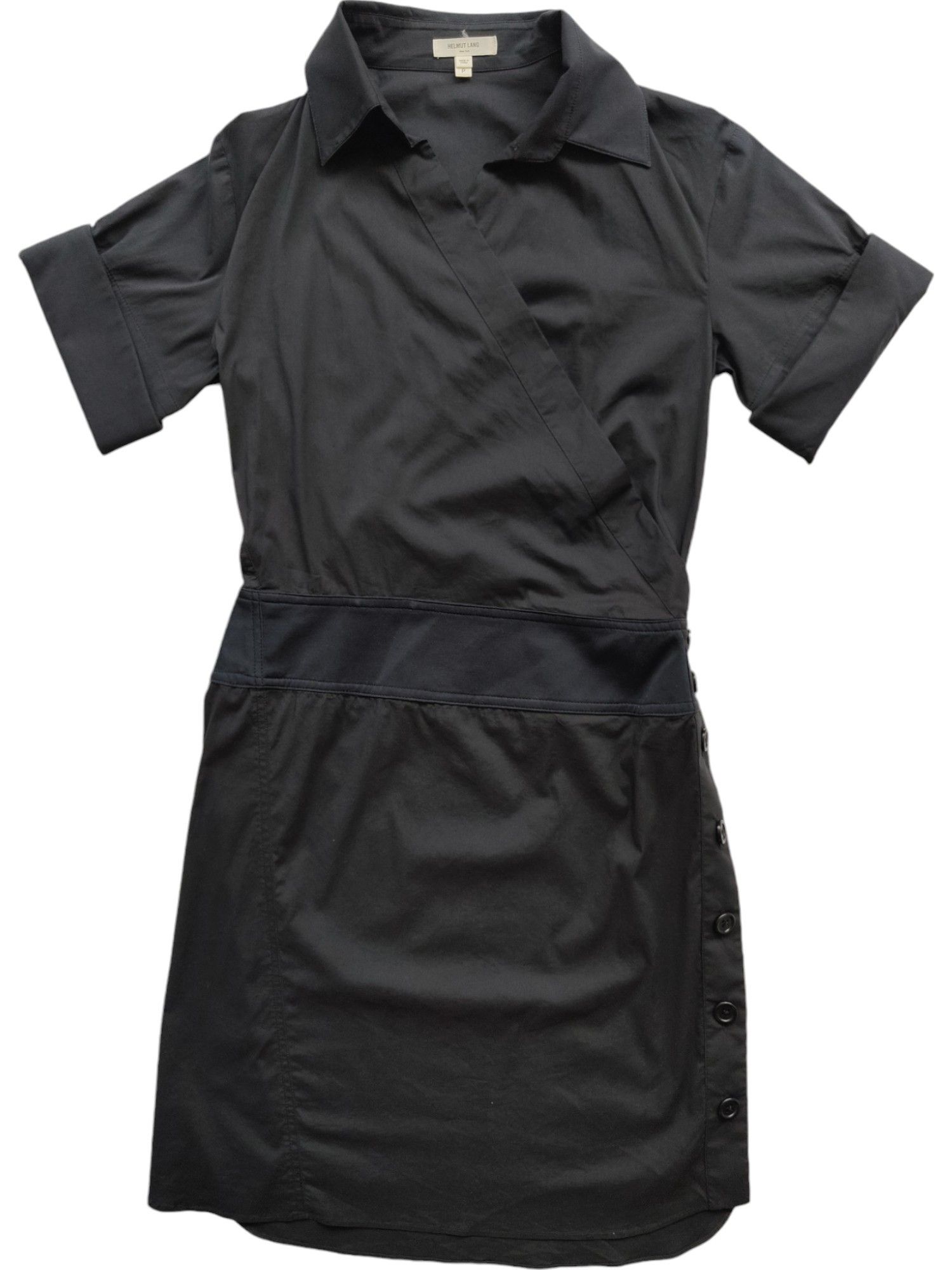 Helmut Lang Black Wrapped Dress Size S / US 4 / IT 40 - 3 Thumbnail