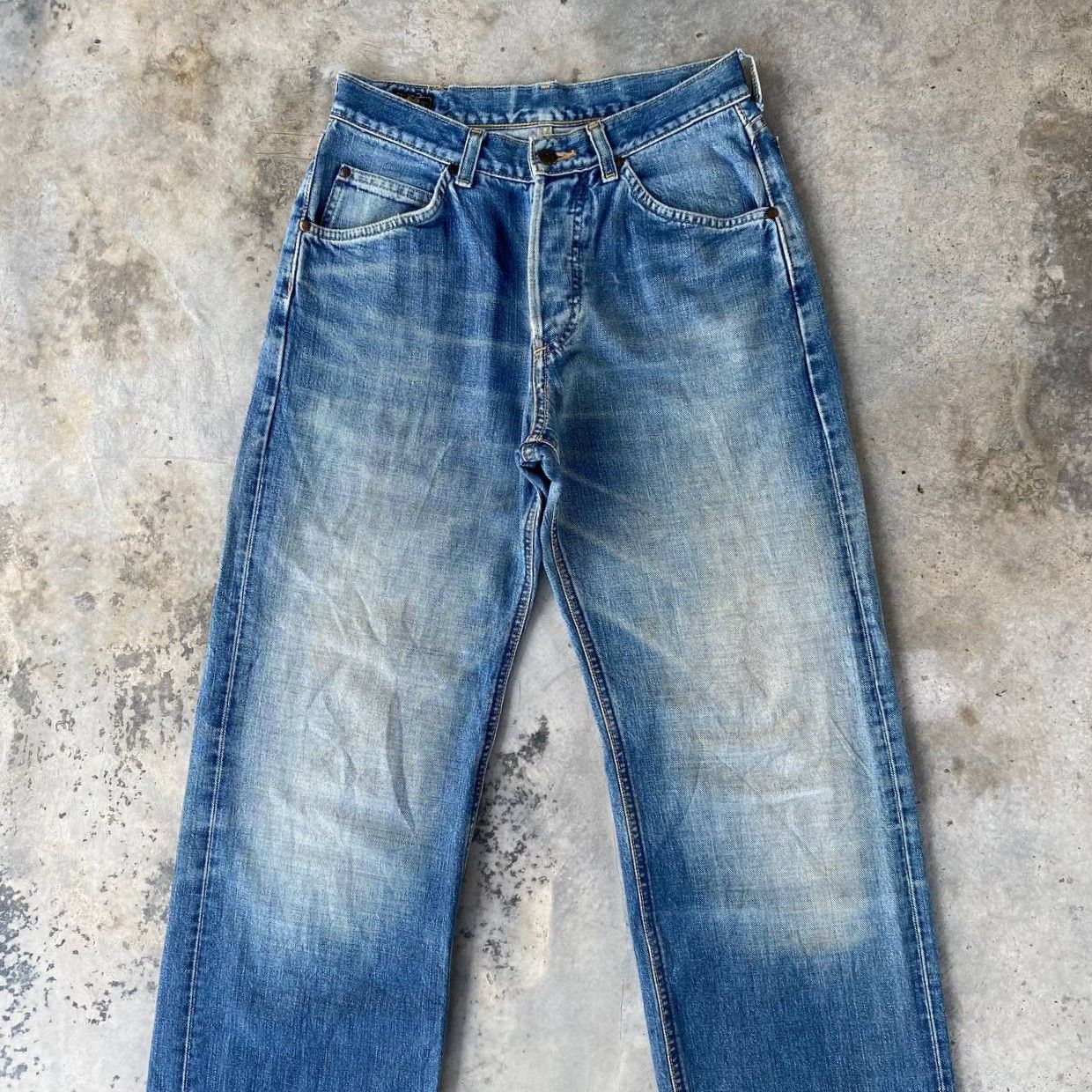 Lee Vintage 90s LEE RIDERS SELVEDGED Loose Denim Grunge Bluewash Size US 28 / EU 44 - 3 Thumbnail