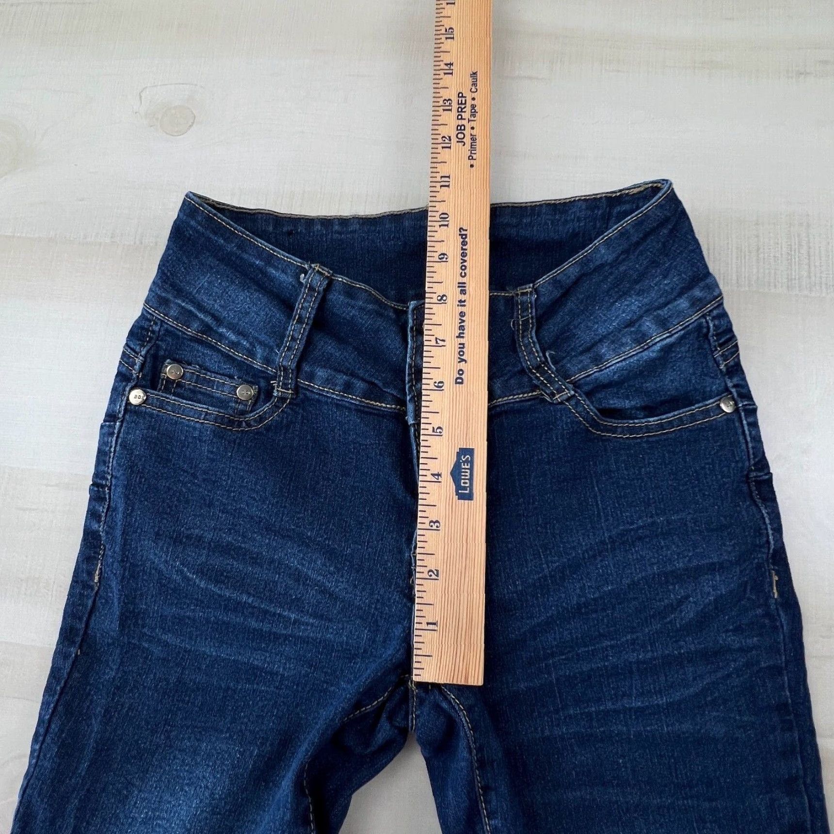 Vintage Bob Jeans Womens Dark Blue Mid Rise Skinny Jeans Stretch 3 Juniors Size 26" / US 2 / IT 38 - 5 Thumbnail