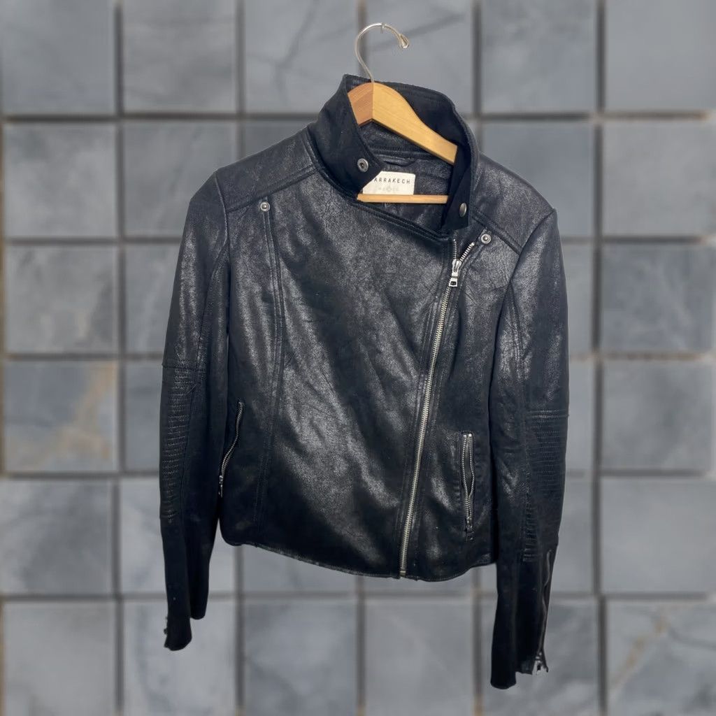 Vintage Marrakech Jacket Biker Motorcycle Full Zip Black Size Small Women's Size S / US 4 / IT 40 - 1 Thumbnail