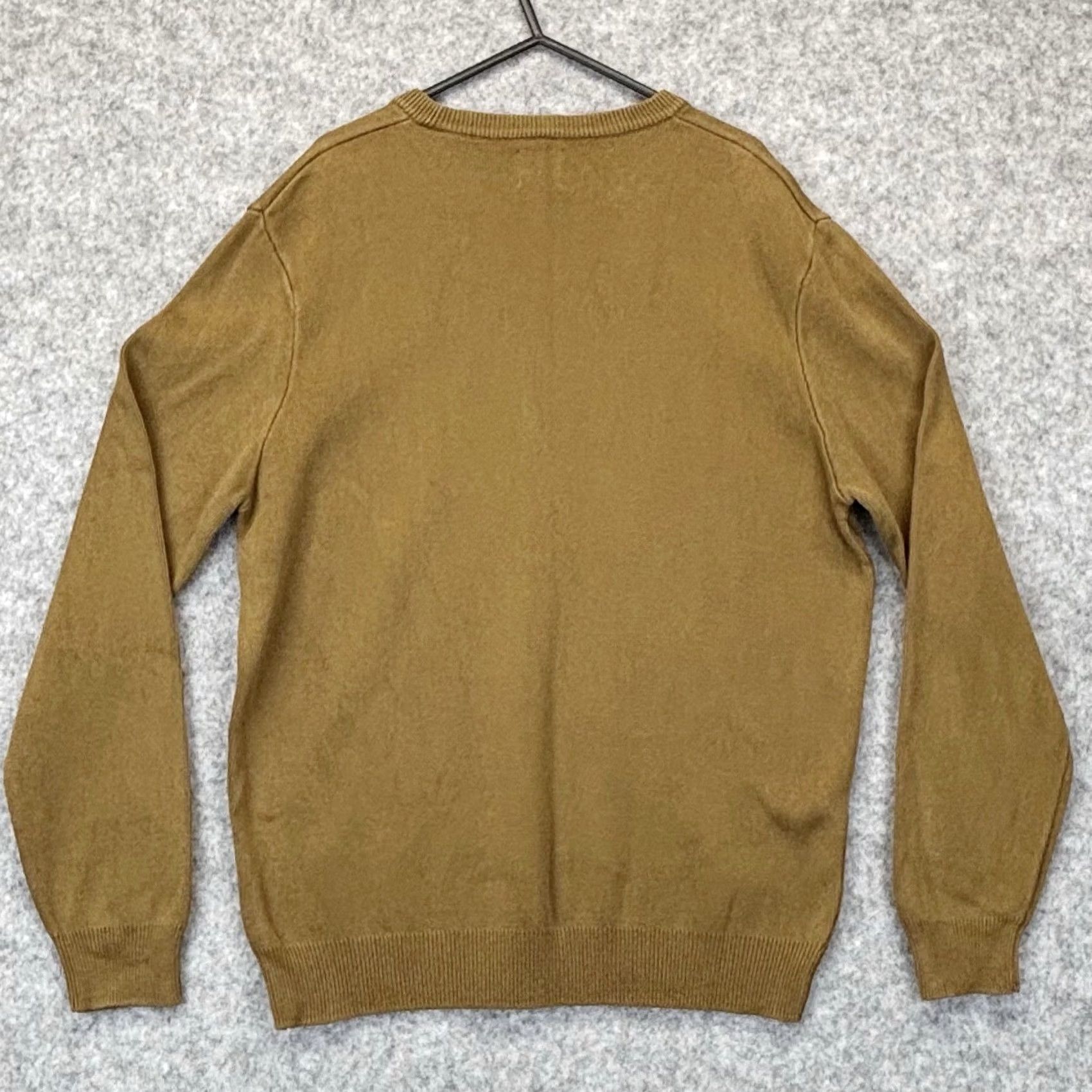 Zara Zara Jumper Mens Medium Mustard Crew Neck Pullover Long Sleeve Regular Cotton Size US M / EU 48-50 / 2 - 2 Thumbnail