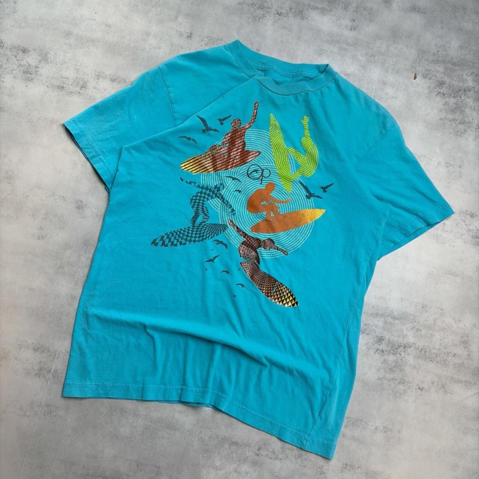 Ocean Pacific Y2K Teal Ocean Pacific Surf Grunge Skater T-Shirt Size US M / EU 48-50 / 2 - 2 Thumbnail