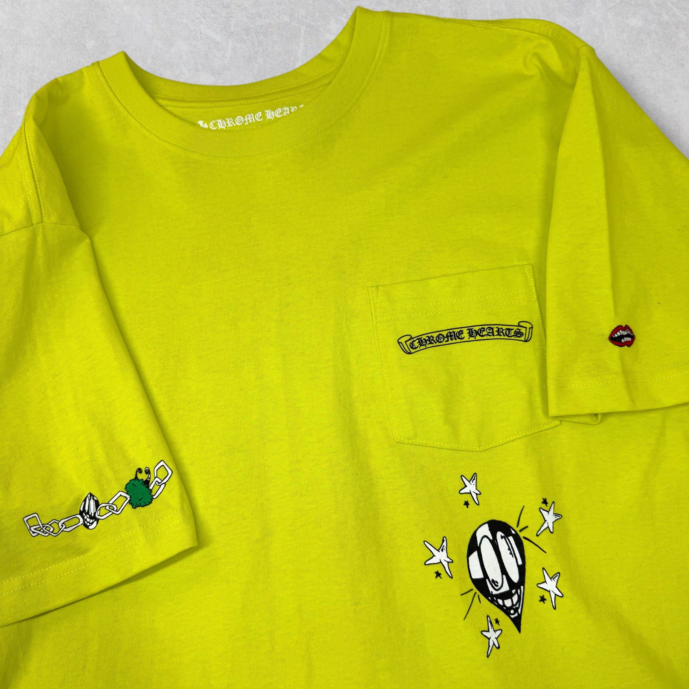 Chrome Hearts Chrome Hearts Matty Boy "Links" Neon Green Tee XXL Size US XXL / EU 58 / 5 - 3 Thumbnail