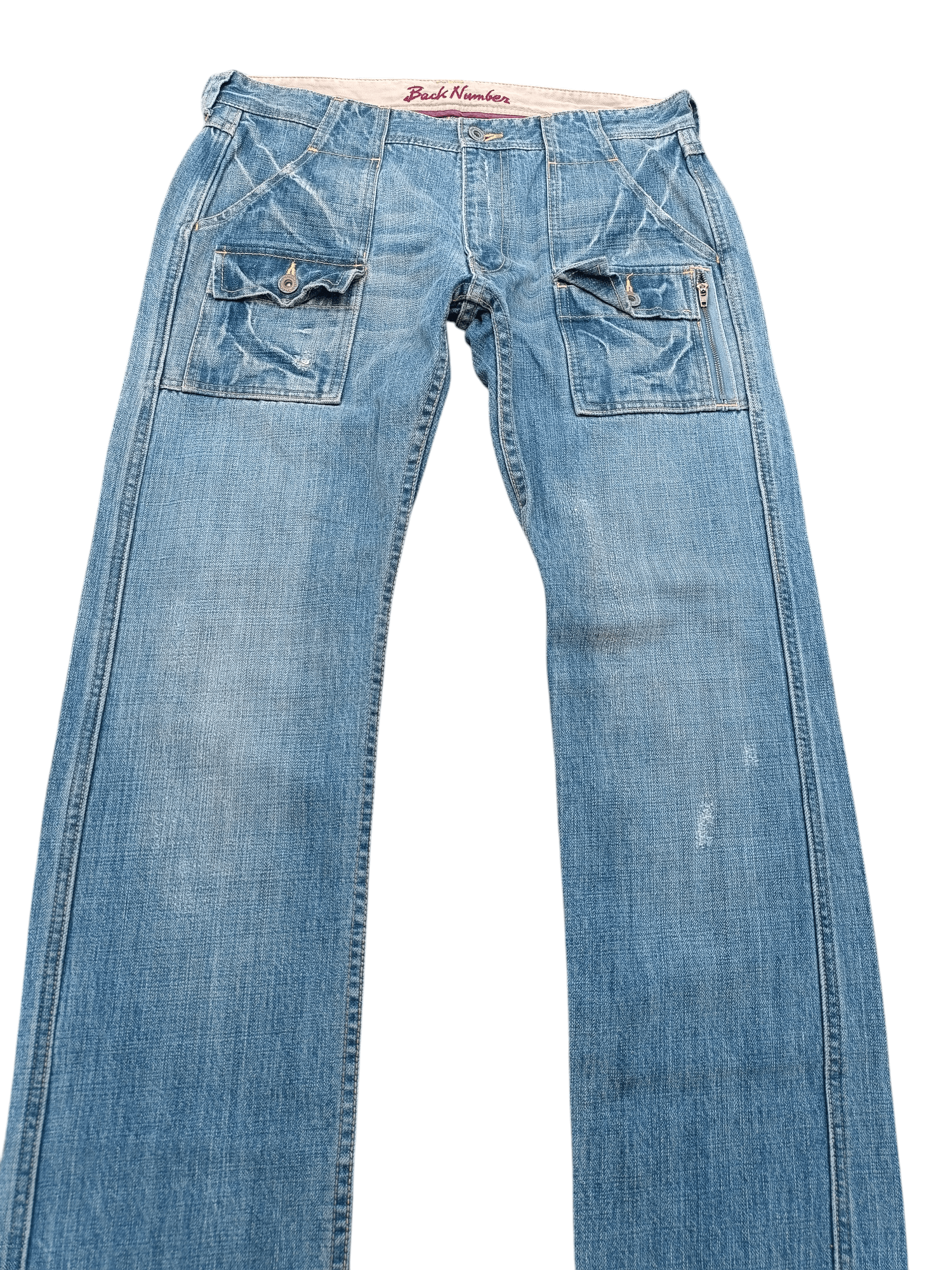 VINTAGE 🔥 Back Number Japan Bush Pant Distressed Denim