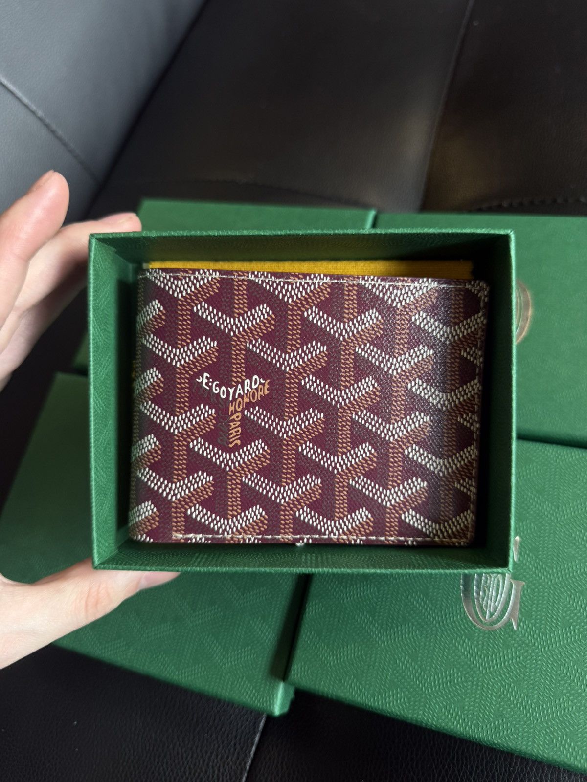Goyard GOYARD Burgundy BI Fold Wallet NEW W BOX Authentic Size ONE SIZE - 3 Thumbnail