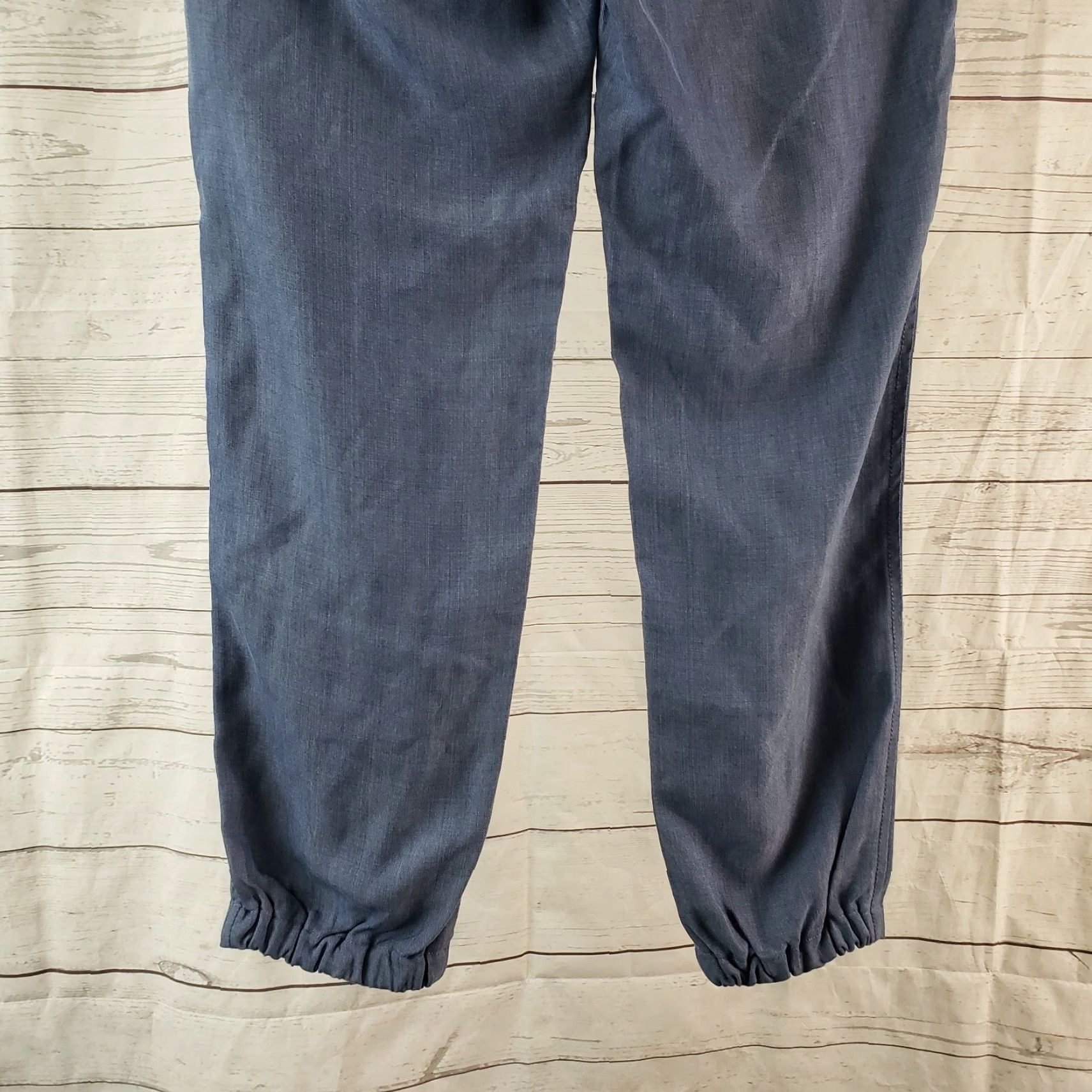 Vince Vince Womens Cropped Pants Sz 0 Solid Blue Lyocell Mid Rise Inseam 24" Cropped 9.5" Zip Snap Pattern: Solid Size 25" / US 0 / IT 36 - 5 Thumbnail