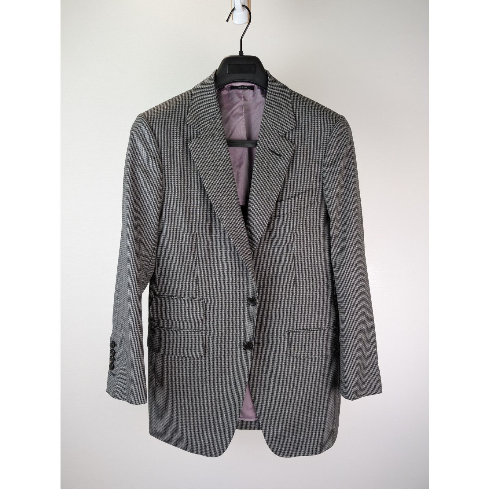 Tom Ford o1rshd1 CC20 Slim-Fit Puppytooth Wool Suit Jacket in Gray Size US M / EU 48-50 / 2 - 9 Thumbnail