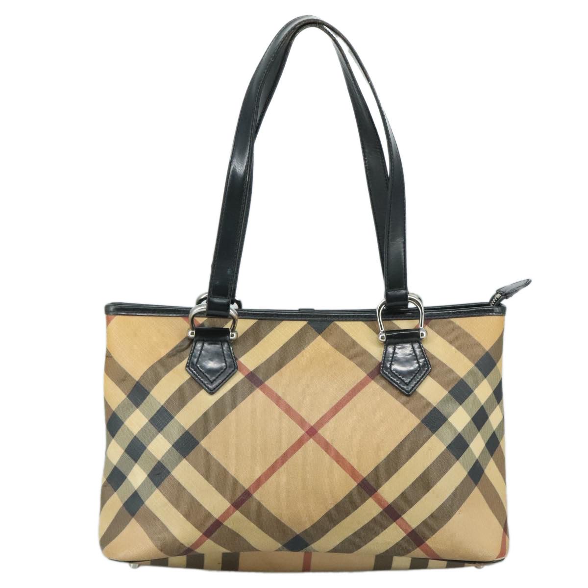 Burberry Nova Check Beige Canvas Tote Bag (Pre-Owned) Size ONE SIZE - 1 Thumbnail