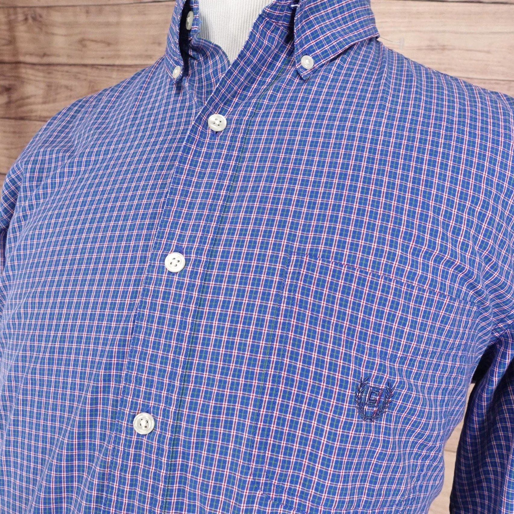 Chaps Chaps Shirt Mens Large Blue Plaid Easy Care Button Down Long Sleeve Casual Size US L / EU 52-54 / 3 - 2 Thumbnail