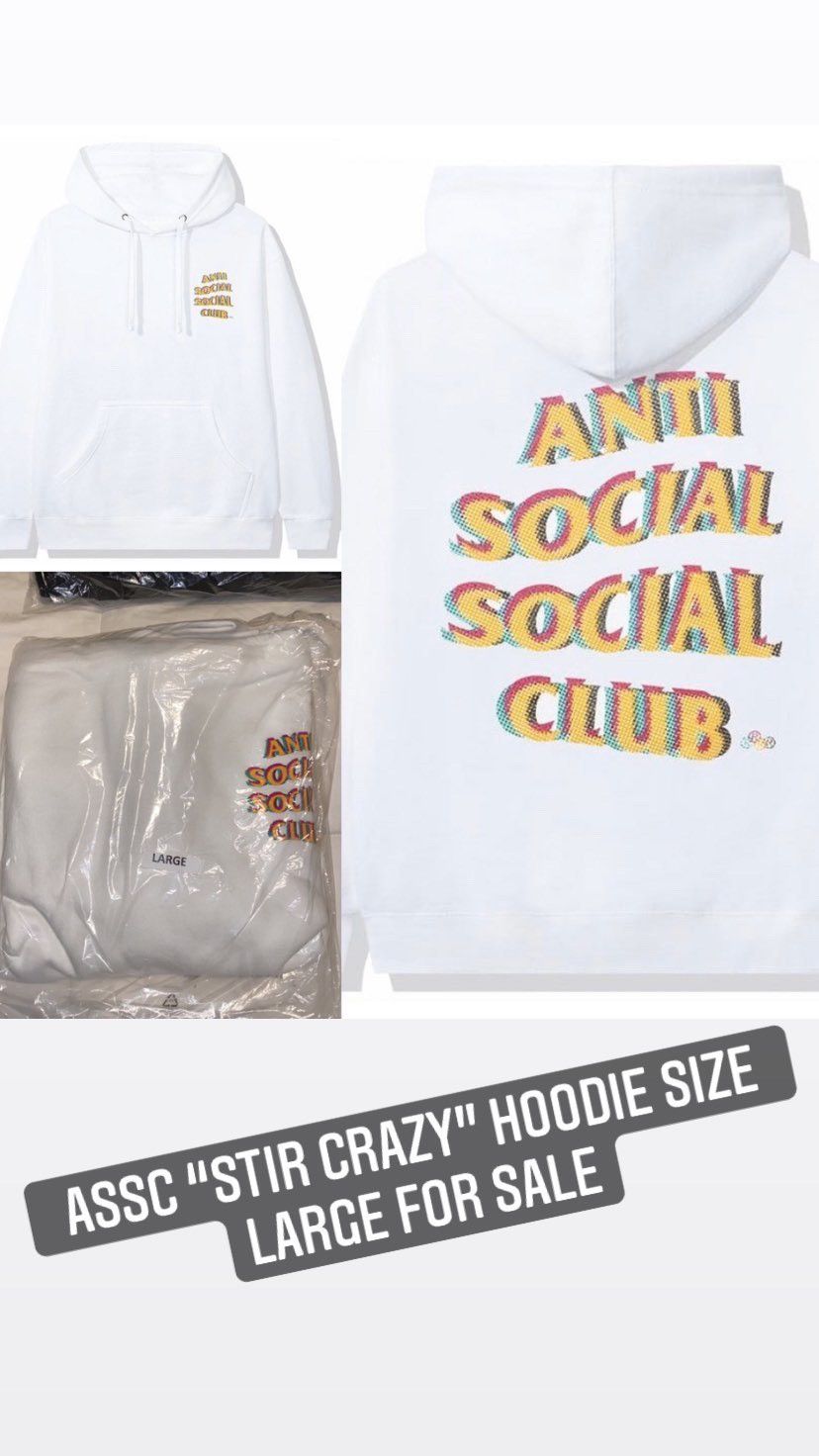 Anti Social Social Club Stir Crazy Hoodie White | Grailed