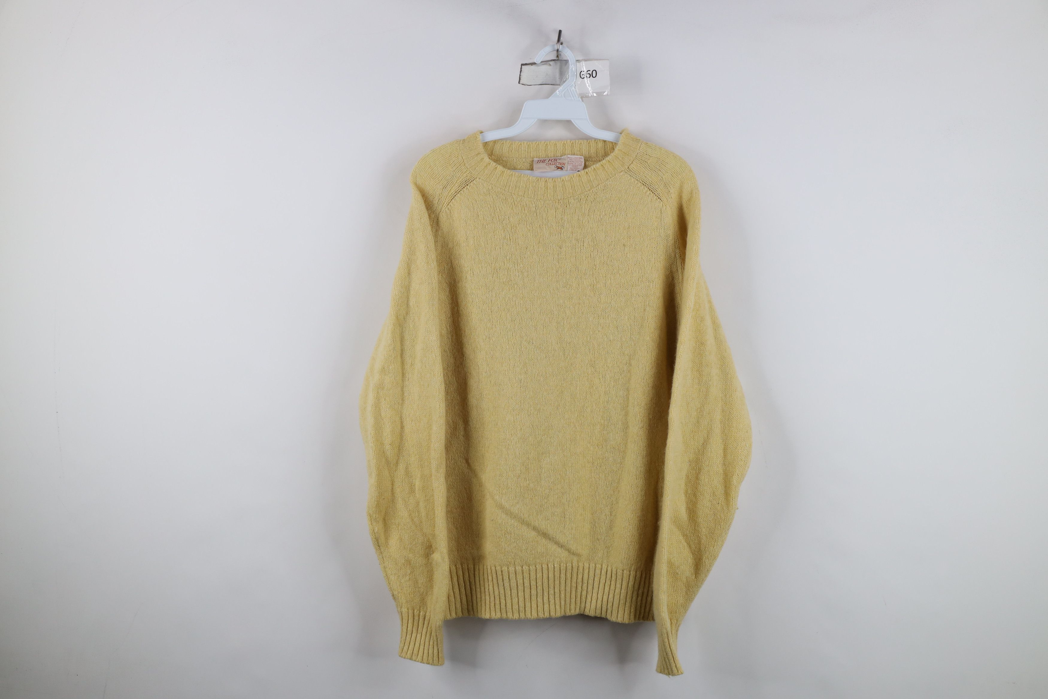 Vintage Vintage 70s Streetwear Knit Crewneck Sweater Yellow USA Size US L / EU 52-54 / 3 - 1 Thumbnail