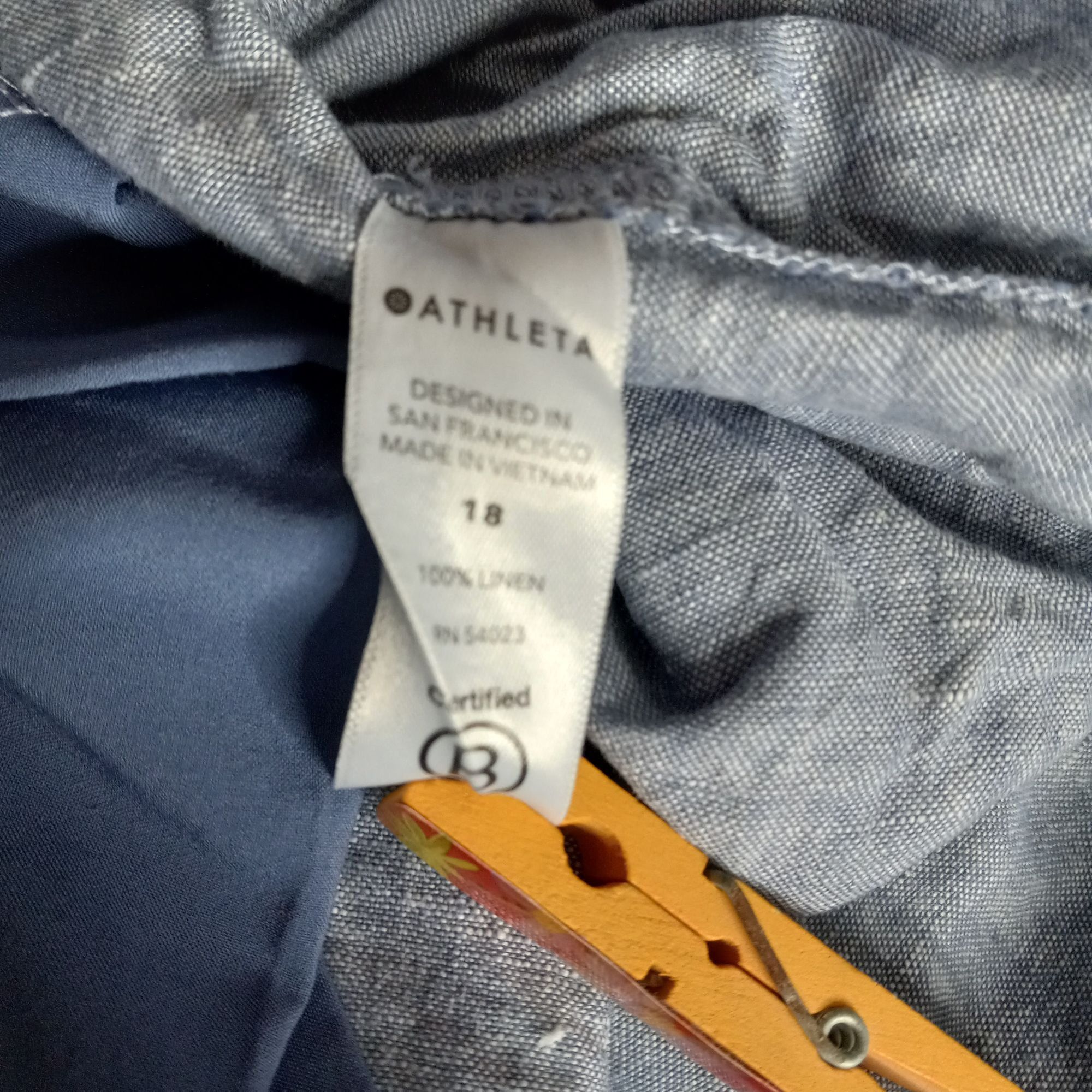 Athleta Athleta Size 18 Shorts Cabo Linen Womens Blue Drawstring Ela Size 40" / US 18 - 5 Thumbnail
