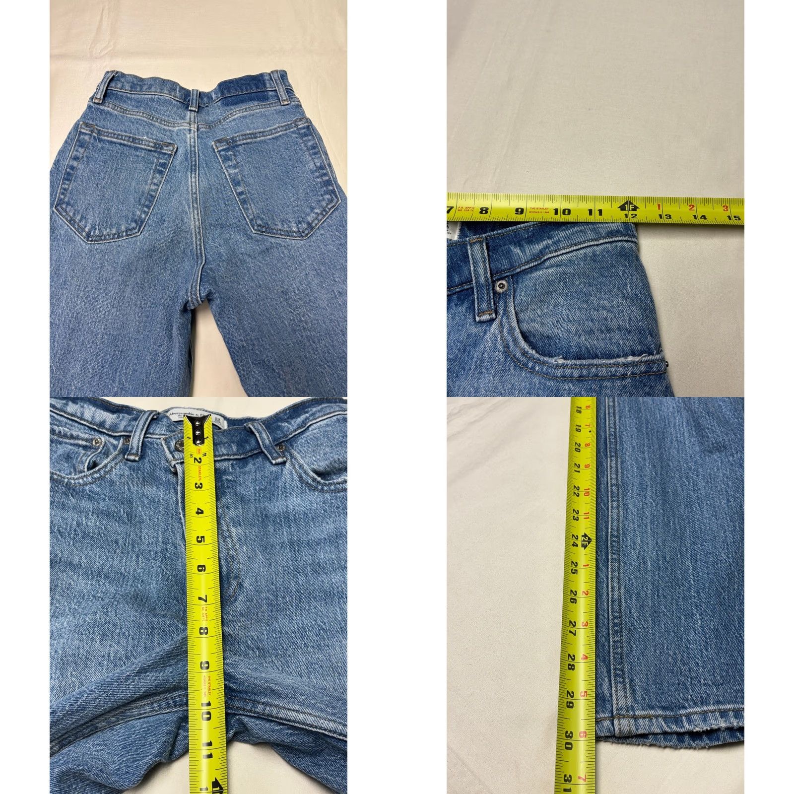 Abercrombie & Fitch VINTAGE Abercrombie & Fitch Curve Love 90s Straight Ultra High Rise Jeans Blue 24X30 Mens Womens Girls Boys 0 Size 42" / US 20 - 8 Thumbnail