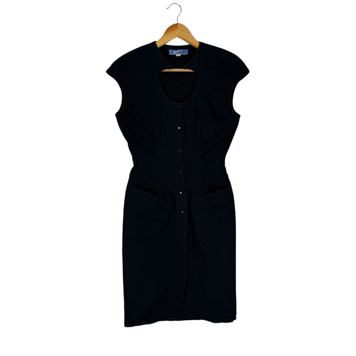Thierry Mugler 🌟THIERRY MUGLER DRESS SNAP BUTTON SLEEVELESS Size S / US 4 / IT 40 - 5 Thumbnail