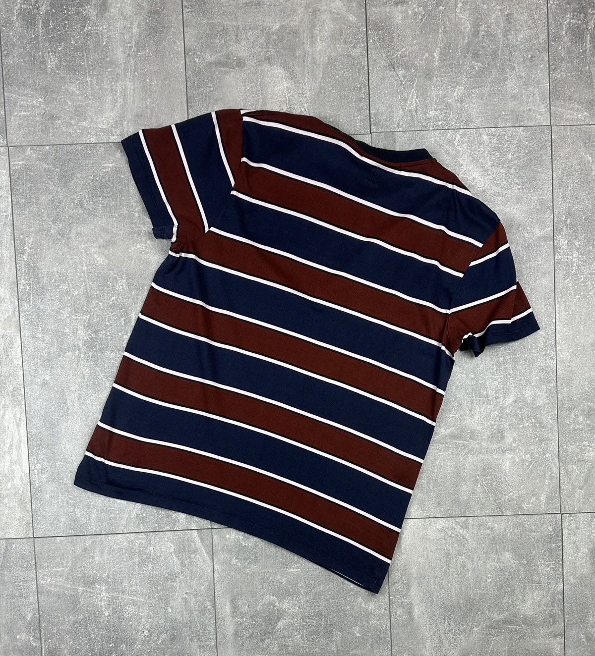 AMI Women’s Ami Luxury Striped Small Logo T-Shirt Size L / US 10 / IT 46 - 2 Thumbnail
