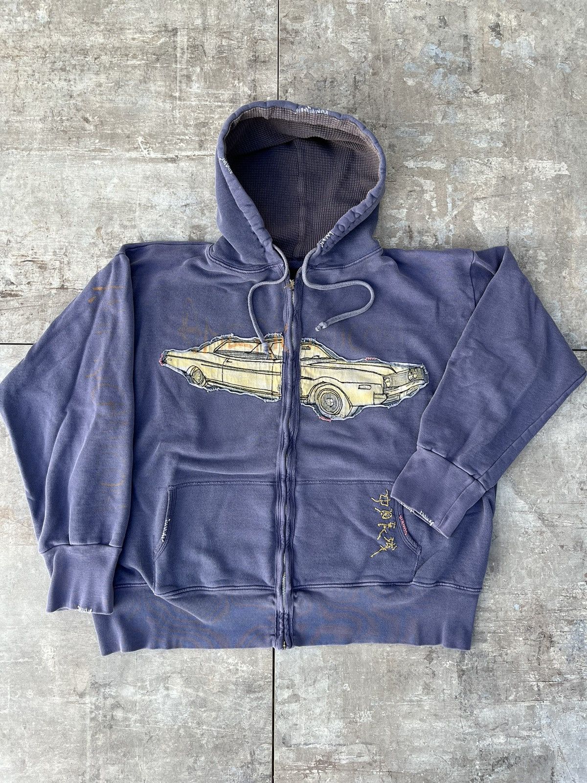 image of Y2K The Great China Wall Los Angeles Sweatshirt in Blue, Men's (Size XL)