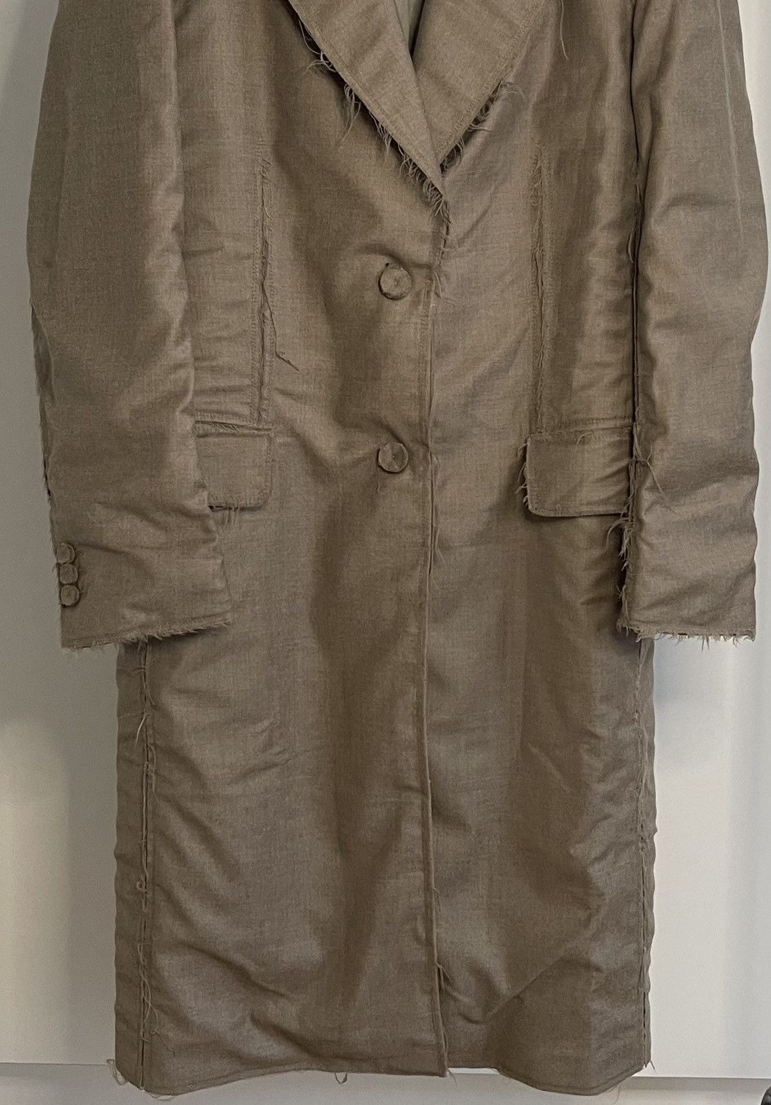 Maison Margiela Maison Martin Margiela FW04 Beige Wool Overlay Long Coat Size US XS / EU 42 / 0 - 3 Thumbnail