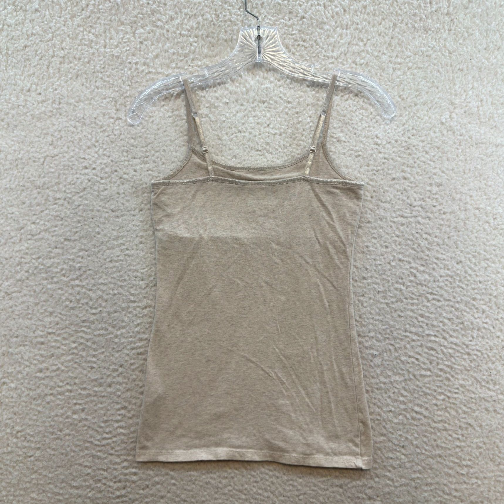 Vintage VINTAGE Y2K Camisole Tank Top SHIRT Small Beige Built-in-Bra Grunge Boho Fairy Womens Girls Mens (adjust as per applicable gender) Size S / US 4 / IT 40 - 2 Thumbnail