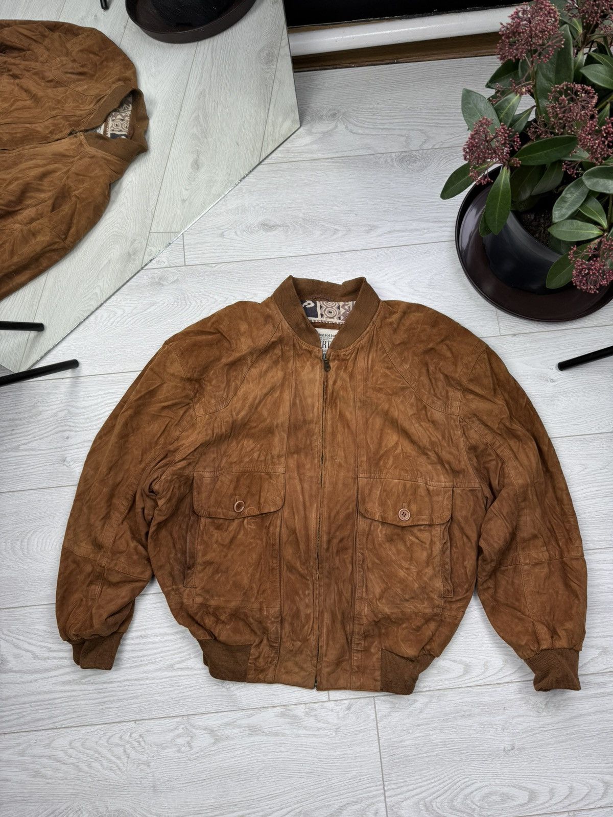 Hysteric Glamour CRAZY RICK OWENS STYLE SUEDE LEATHER JACKET FUR HOOD SWAG Size US M / EU 48-50 / 2 - 1 Thumbnail