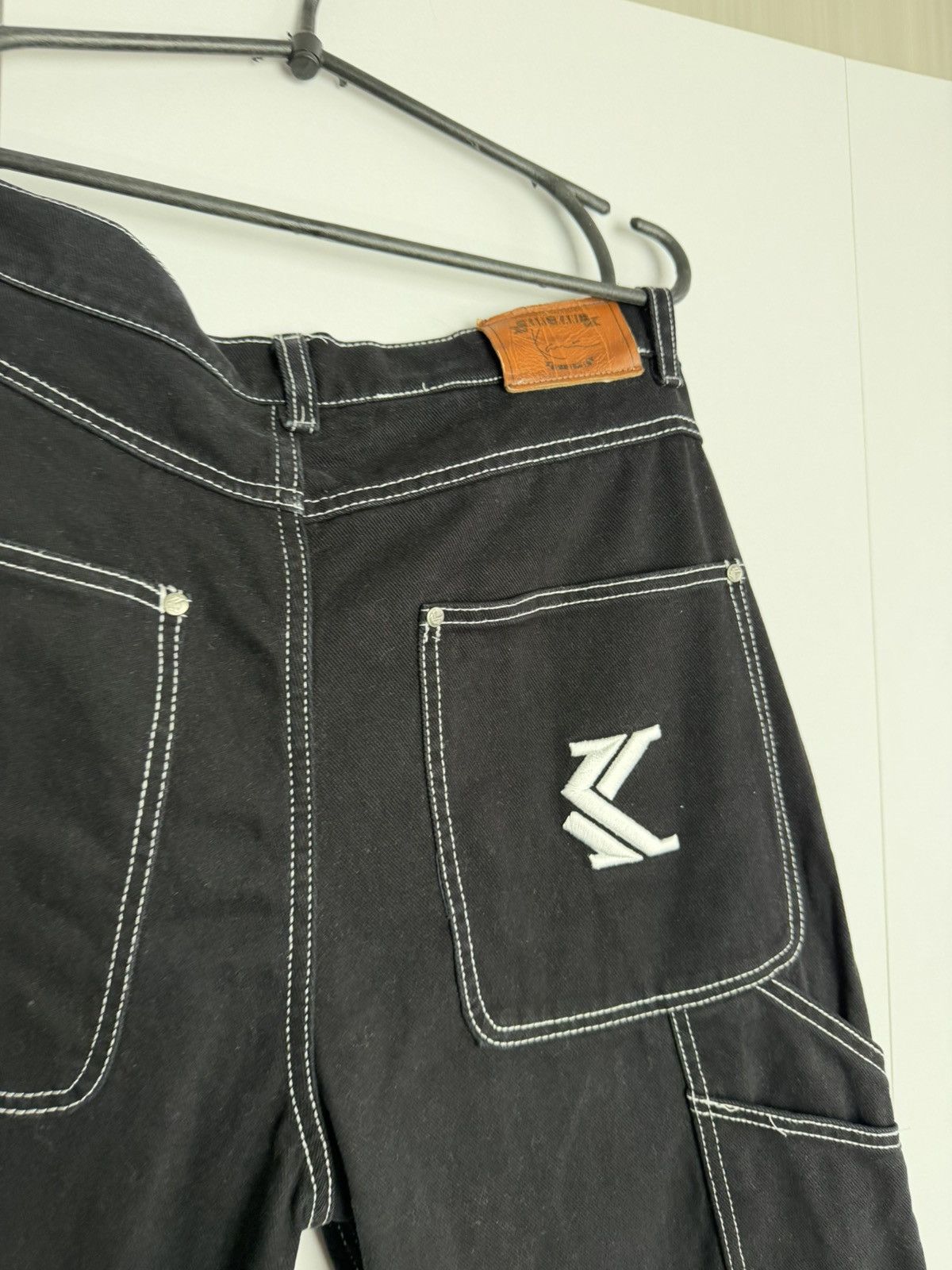 Karl Kani Vintage Karl Kani Black Baggy Carpenter Jeans Stitching Logo Size US 32 / EU 48 - 5 Thumbnail