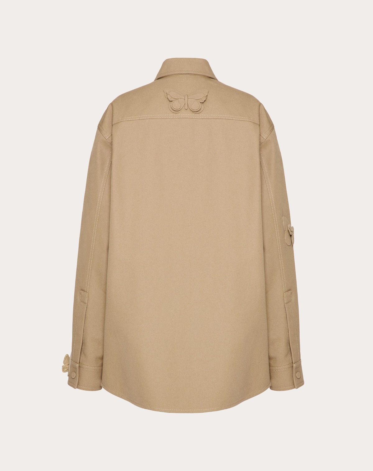 Valentino o1s1wg110525 Embroidered Couture Canvas Jacket in Beige Size XL / US 12-14 / IT 48-50 - 2 Thumbnail