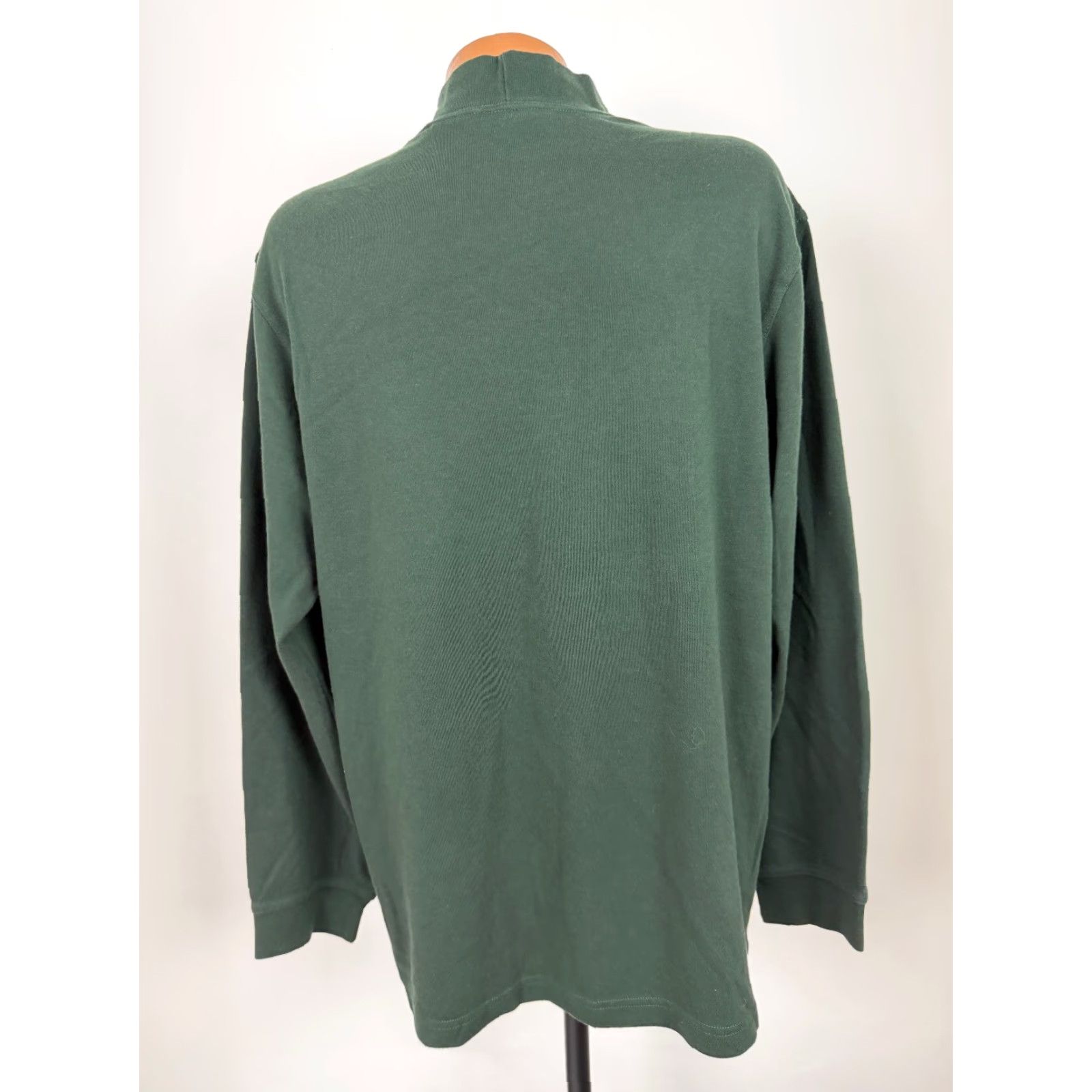 Van Heusen VINTAGE Van Heusen Shirt Men XL Forest Green Mock Neck Long Sleeve Stretch Minimal Blank Mens Size US XL / EU 56 / 4 - 5 Thumbnail