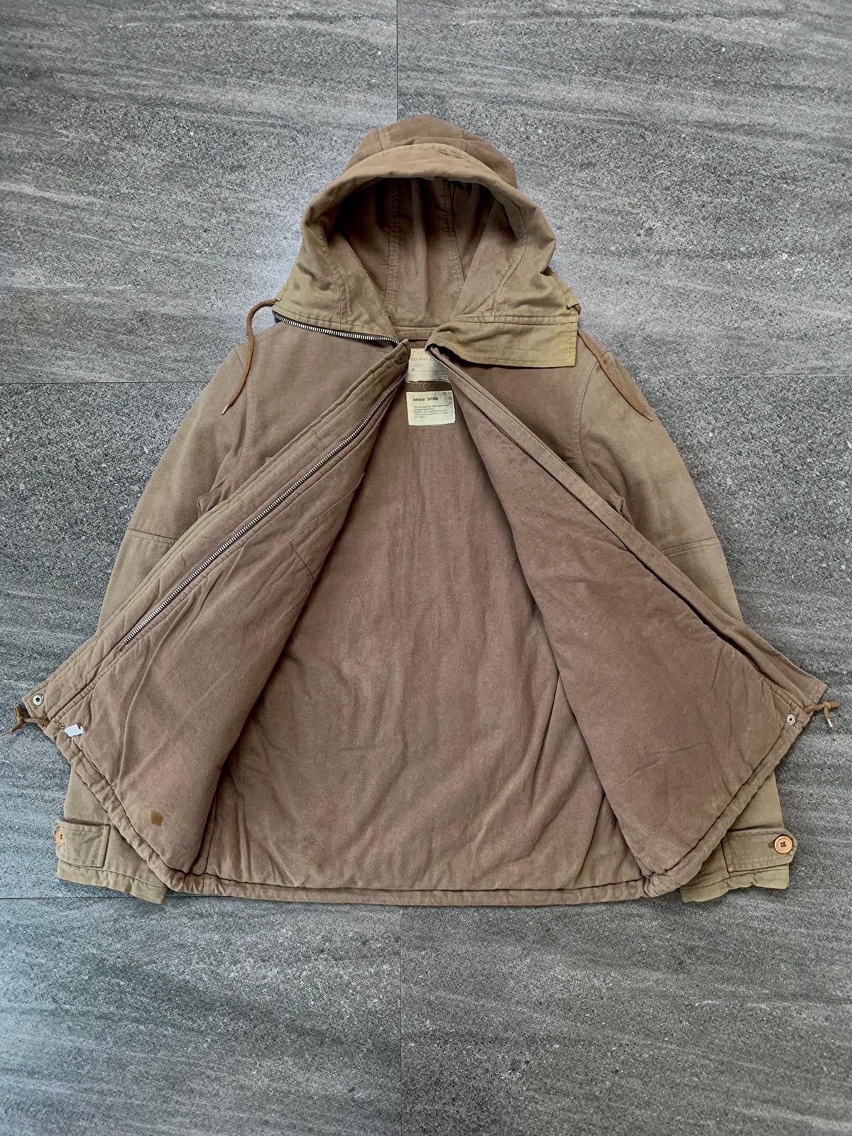 Helmut Lang FREE TAX! Vintage Cotton Military Heavy Coat Jacket Size US S / EU 44-46 / 1 - 4 Thumbnail