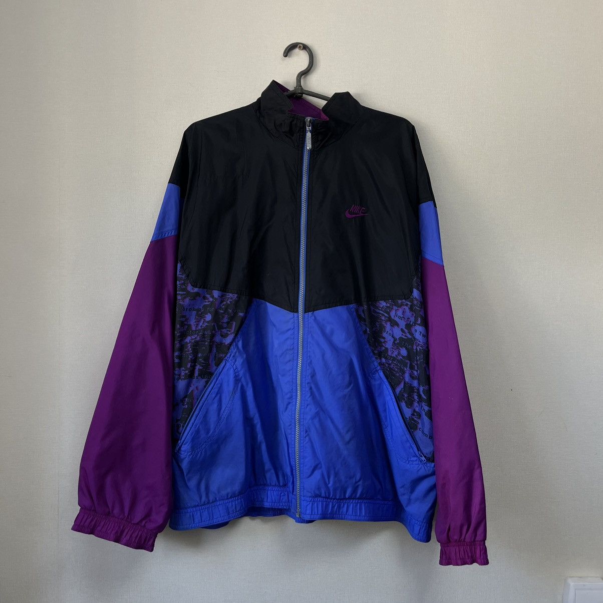 Nike Vintage Track Jacket Nylon Woven Drill Japanese Boxy
