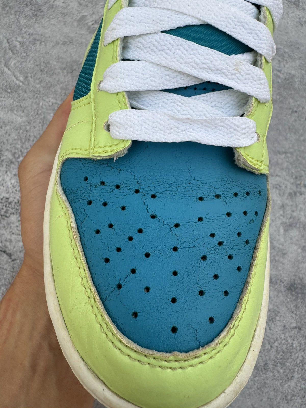 Nike × Vintage Sneakers Nike Dunk Low Turquoise Lime 2008 Size US 8.5 / IT 38.5 - 9 Thumbnail