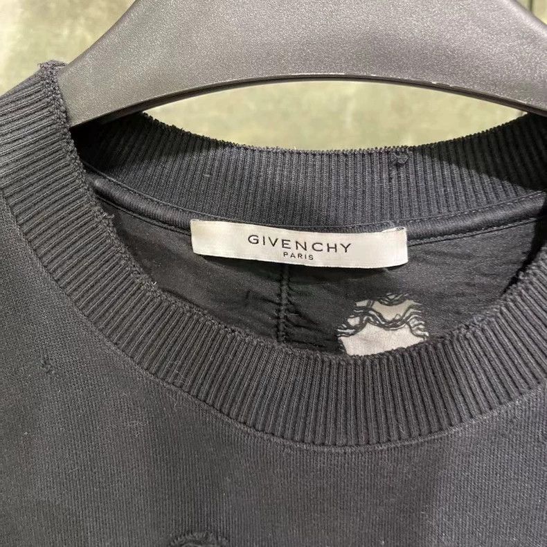 Givenchy Givenchy Black Hole - Black Large Destroyed Net Tulle Swea Size US S / EU 44-46 / 1 - 4 Thumbnail