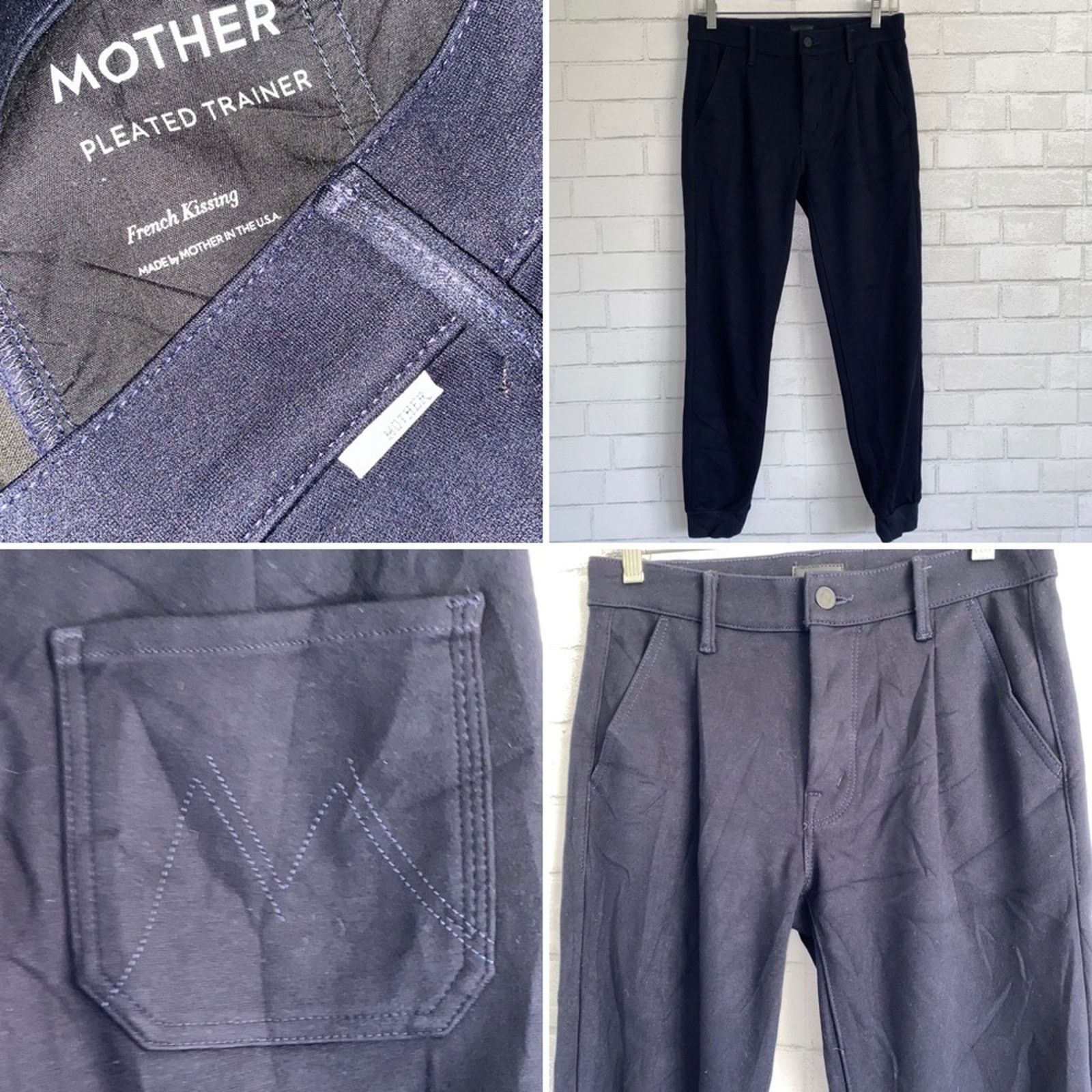 MOTHER Mother Denim Pleated Trainer Blue French Kissing Jeans 27 Size 27" / US 4 / IT 40 - 2 Thumbnail