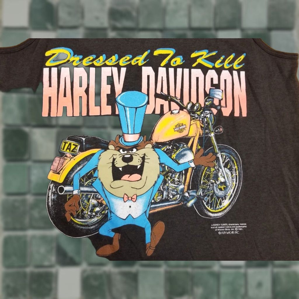 Harley Davidson VINTAGE Harley-Davidson LOONEY TUNES PRINT TANK TOP MEN'S LARGE Size US L / EU 52-54 / 3 - 1 Thumbnail
