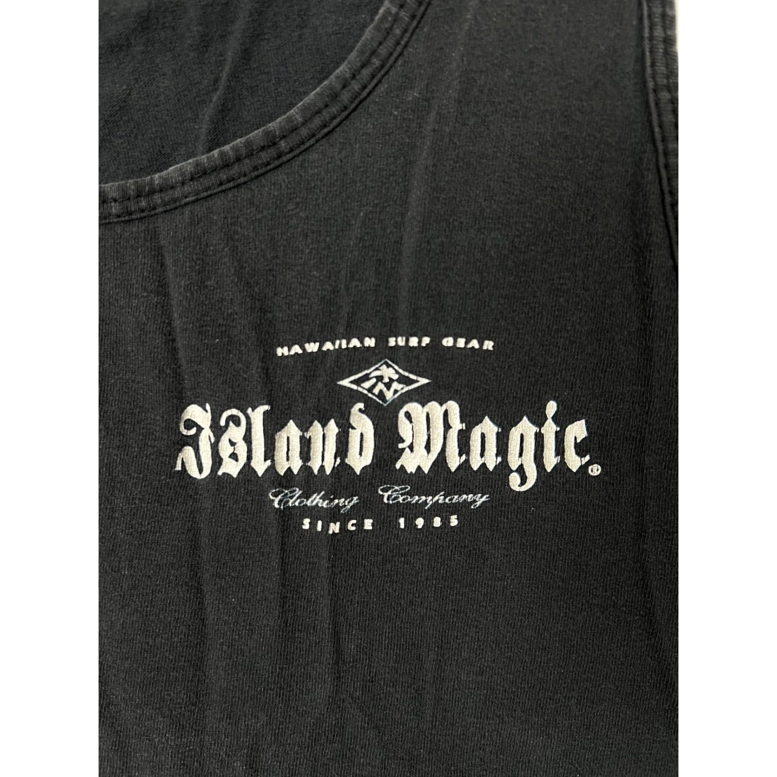 Vintage VINTAGE Island Magic Tank Top Shirt Mens Large Black Hawaiian Beach Surf Graphic Tongue Size US L / EU 52-54 / 3 - 3 Thumbnail