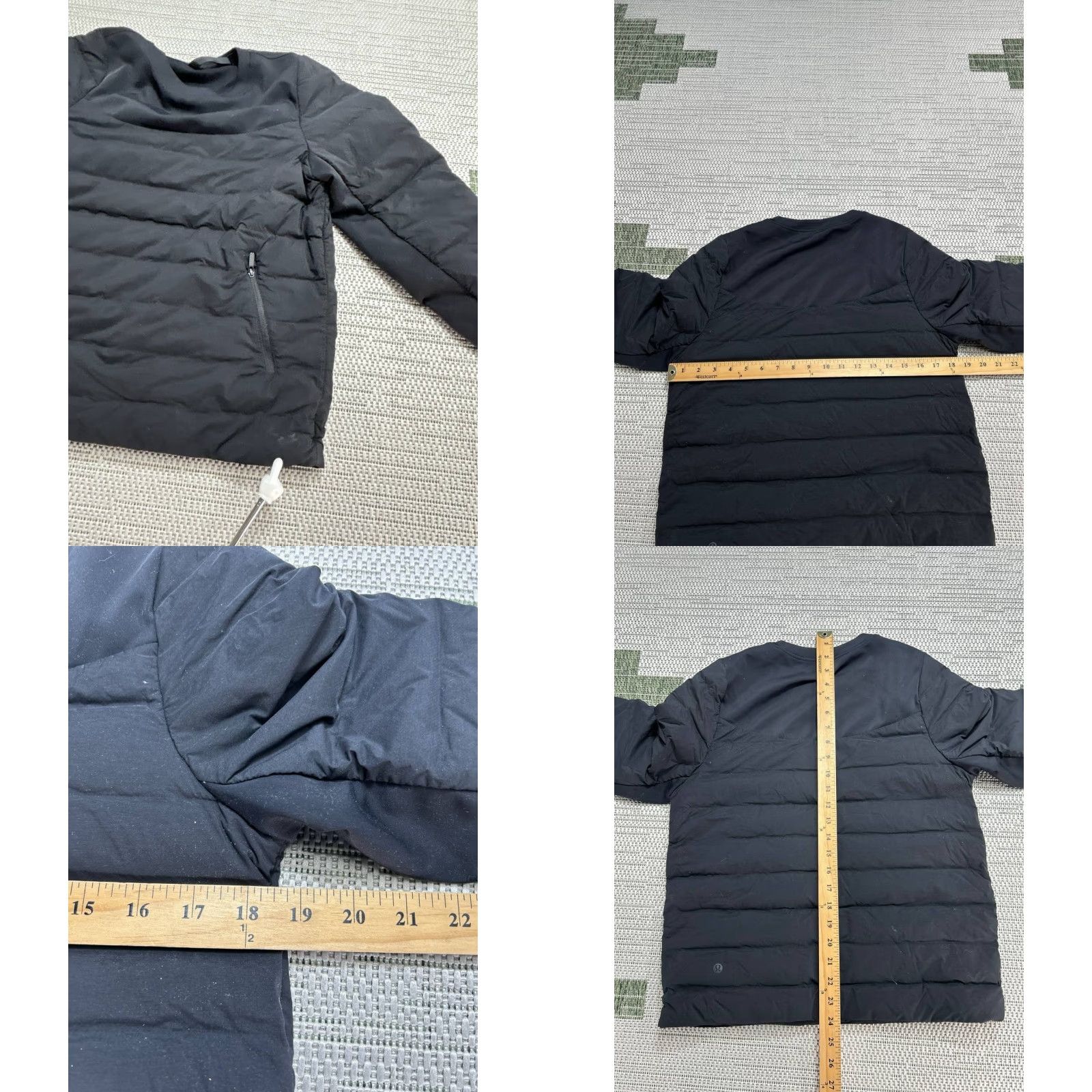 Lululemon Lululemon Down And Around Sweatshirt Womens 4 Black Insulated Pullover Crew Neck Long Sleeve Activewear Gym & Training Updated Size S / US 4 / IT 40 - 8 Thumbnail