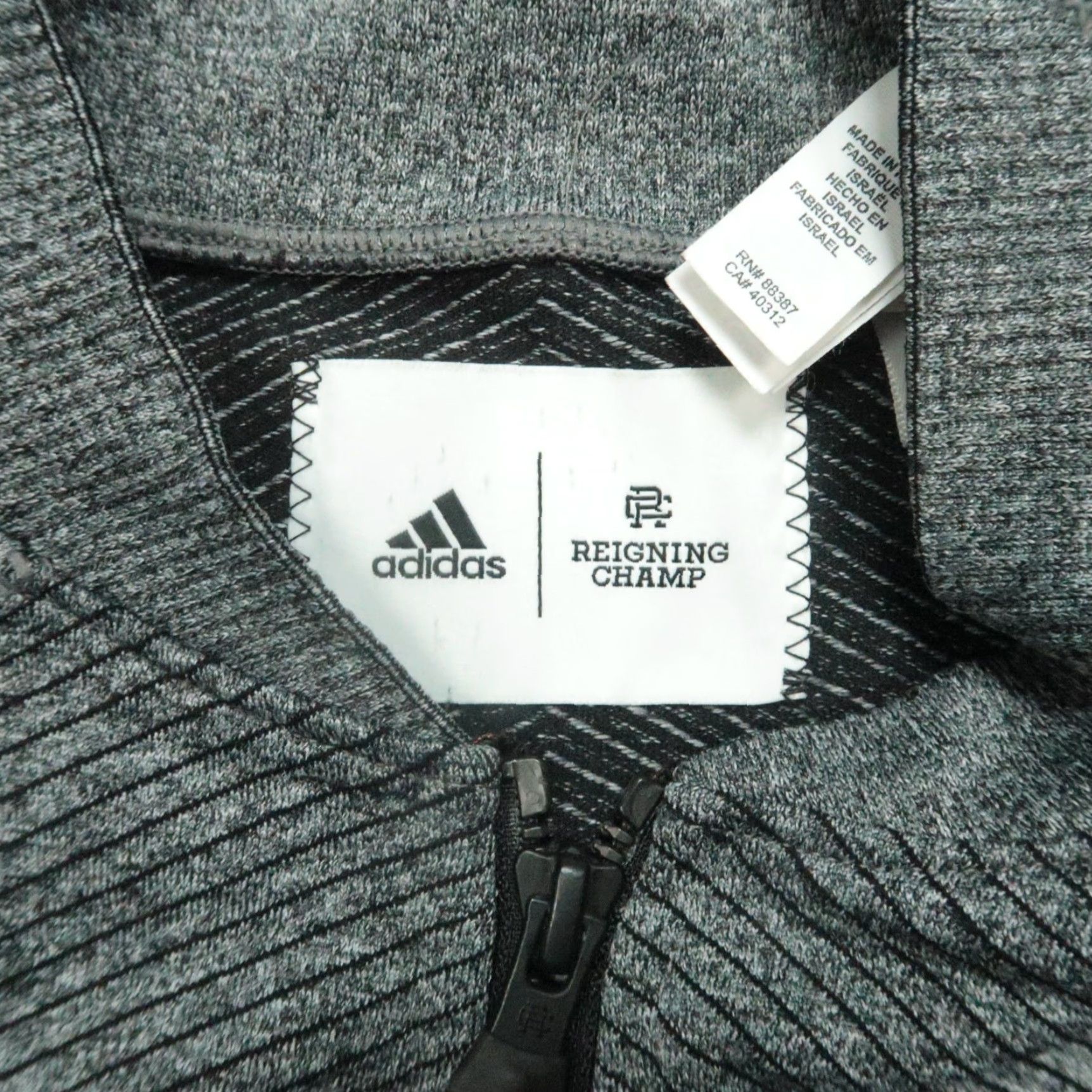 Reigning Champ Reigning Champ Jacket Women's Small Gray Bomber Full Zip Pockets Seamless Knit Mid-Length Size S / US 4 / IT 40 - 3 Thumbnail